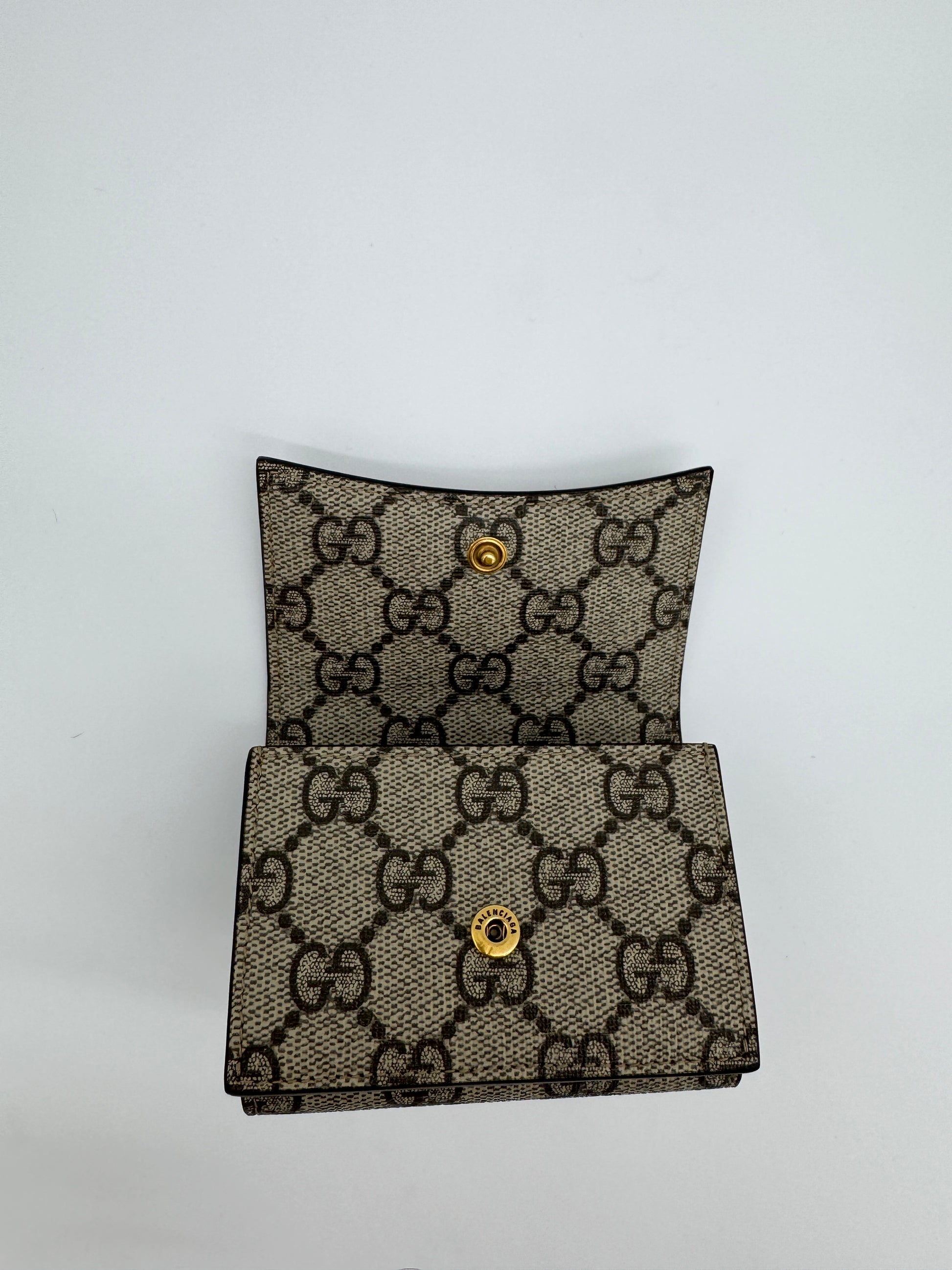 Gucci x Balenciaga The Hacker Project Trifold Wallet GG Coated Canvas