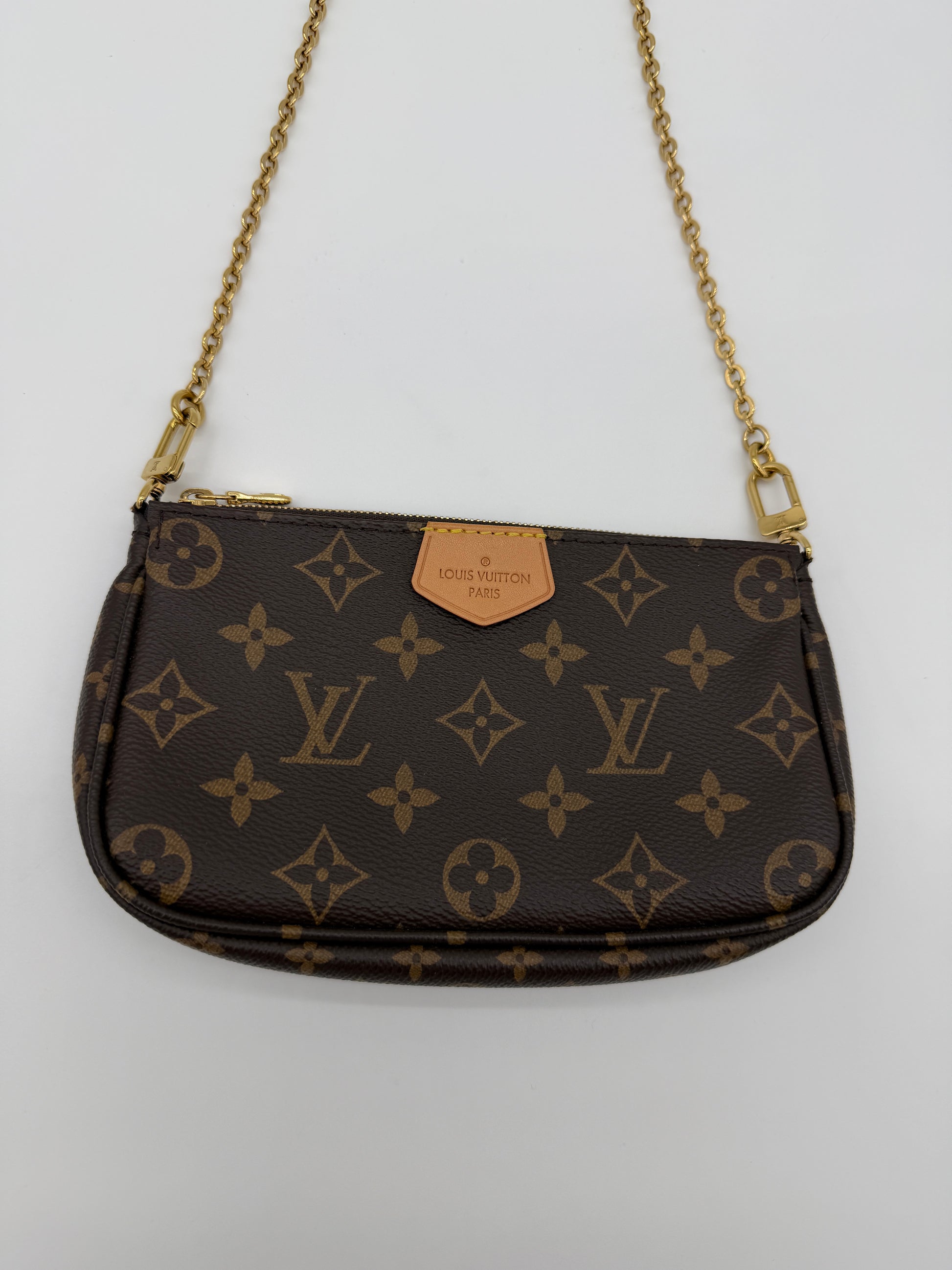 Louis Vuitton Monogram Small Pochette with chain