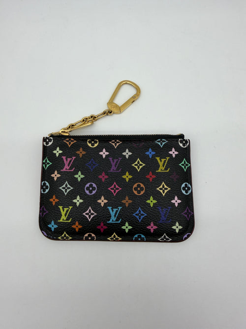 Louis Vuitton Black Multicolor Murakami Key Pouch