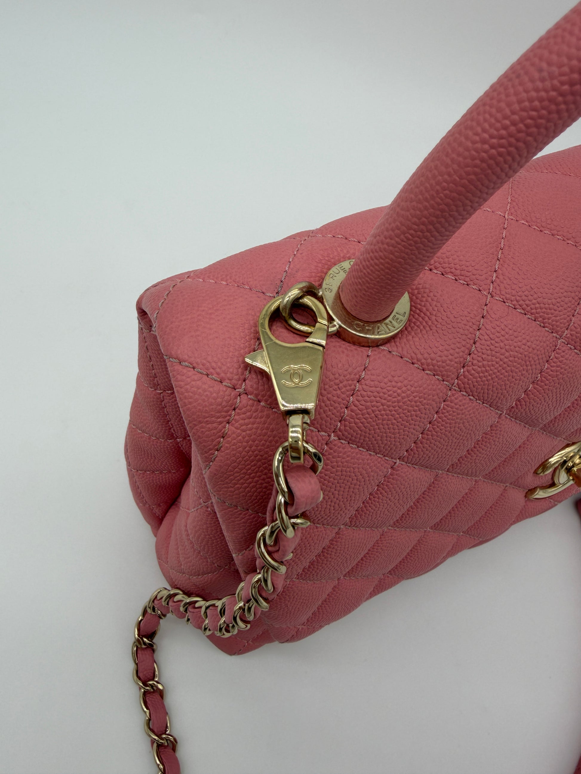 Chanel Caviar Coco Top Handle Small