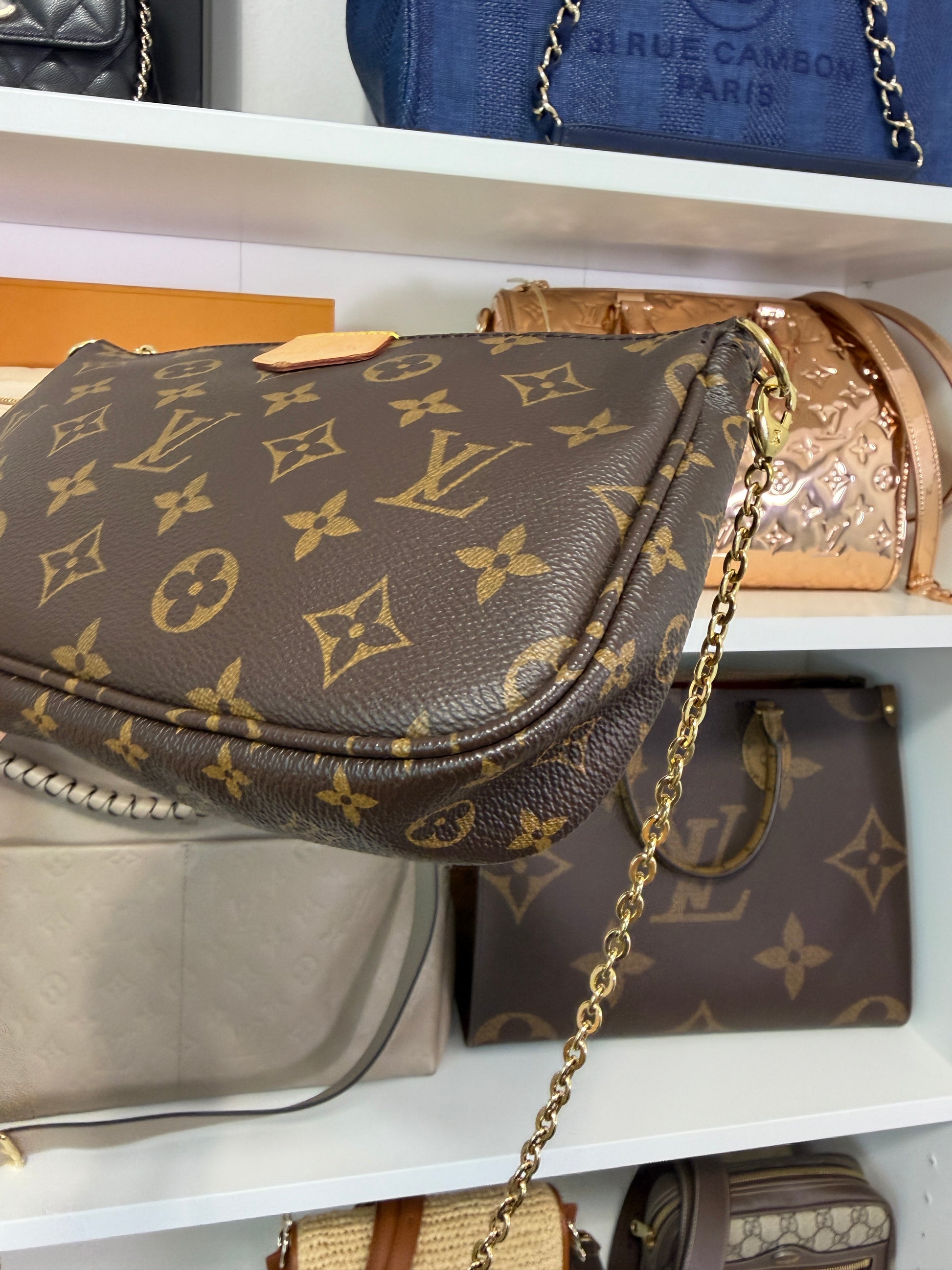 Louis Vuitton Monogram Pochette with Chain