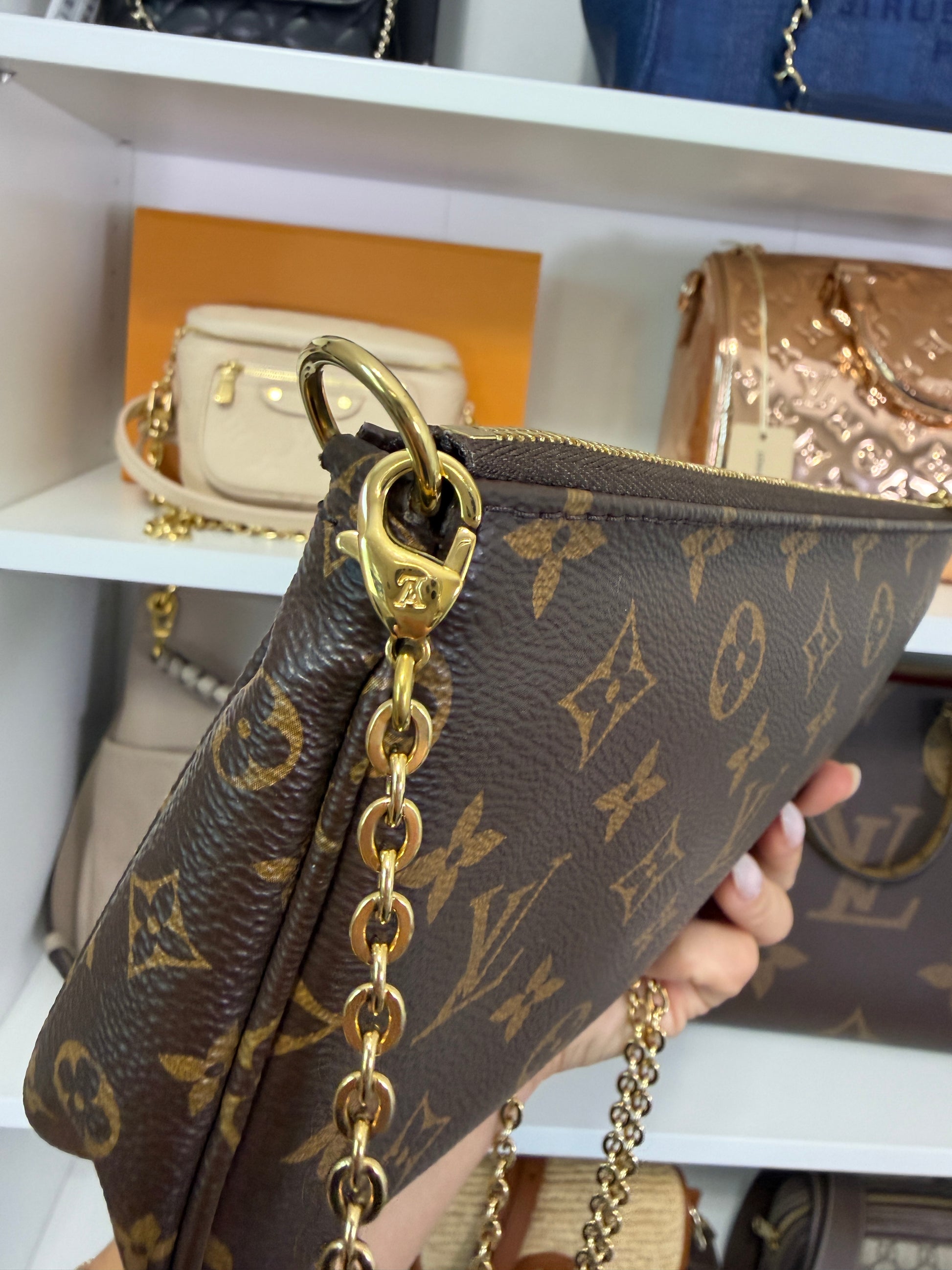 Louis Vuitton Monogram Pochette with Chain