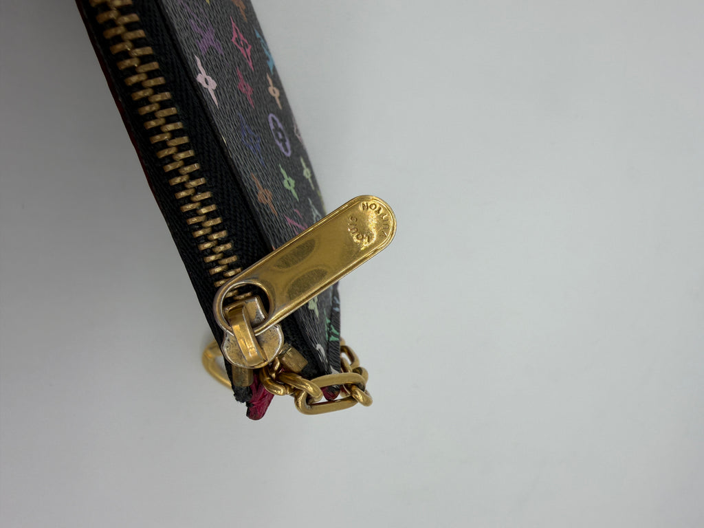 Louis Vuitton Black Multicolor Murakami Key Pouch