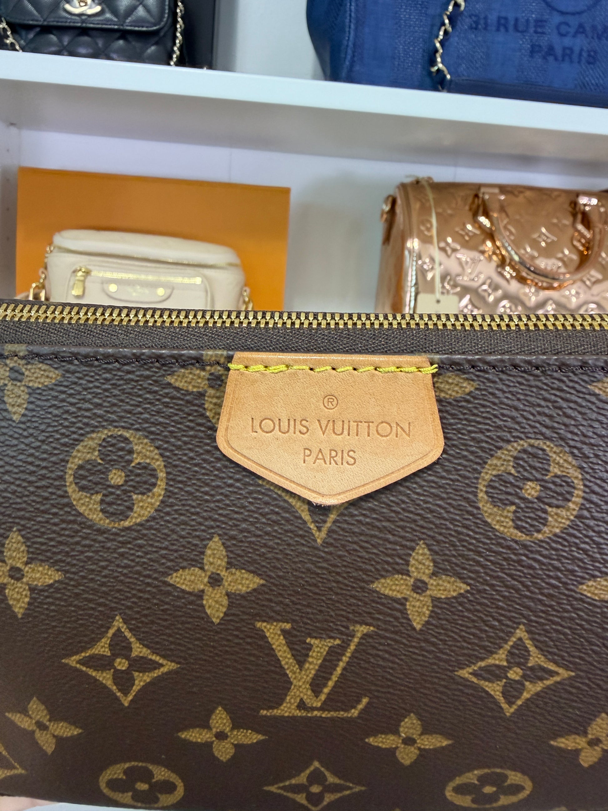 Louis Vuitton Monogram Pochette with Chain