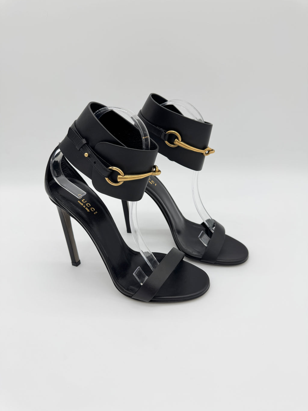 Gucci Ursula Ankle Strap Horsebit Heels