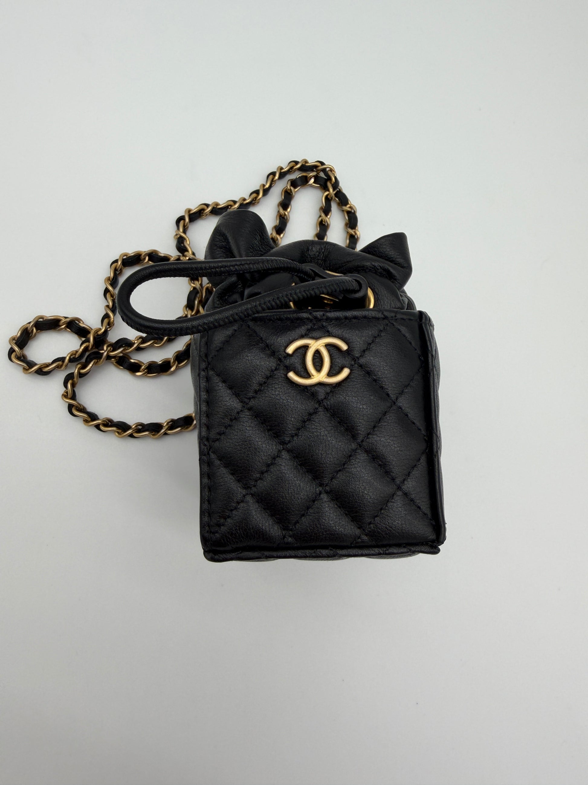 Chanel Mini Bucket Drawstring Crossbody Bag