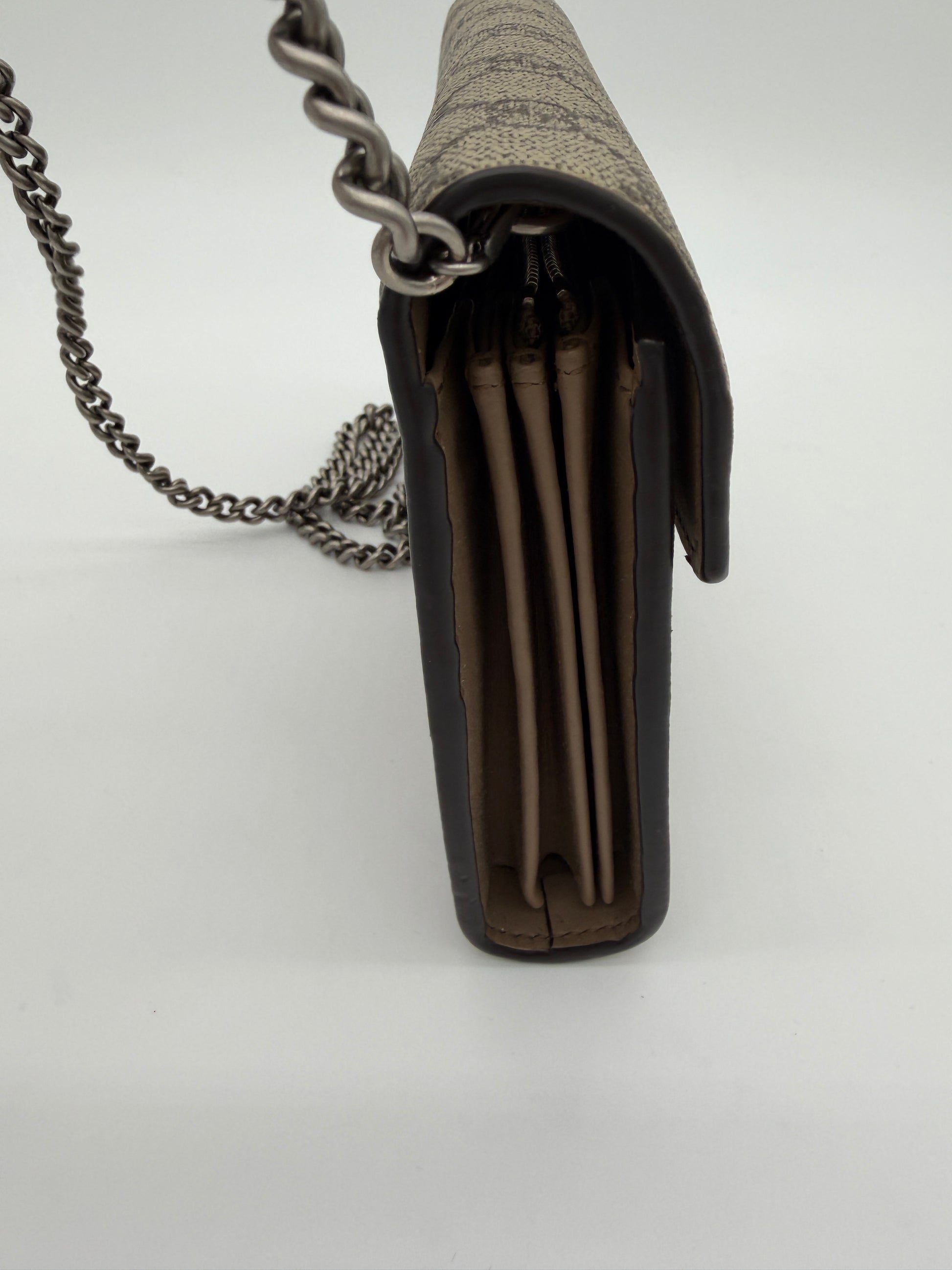 Gucci Dionysus GG Canvas Wallet on Chain