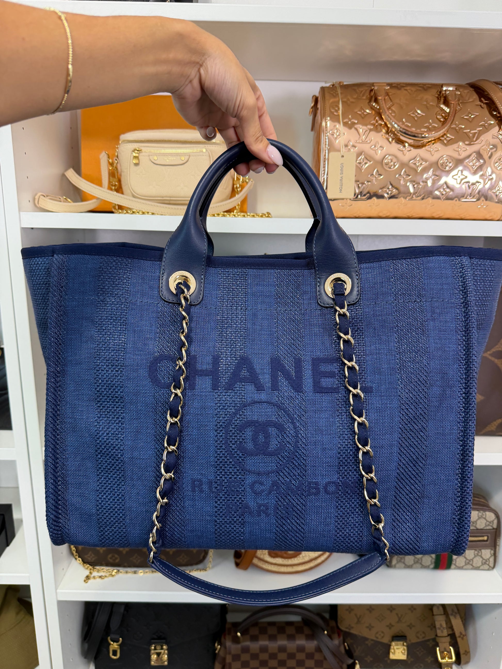 Chanel Large Deauville Denim Tote