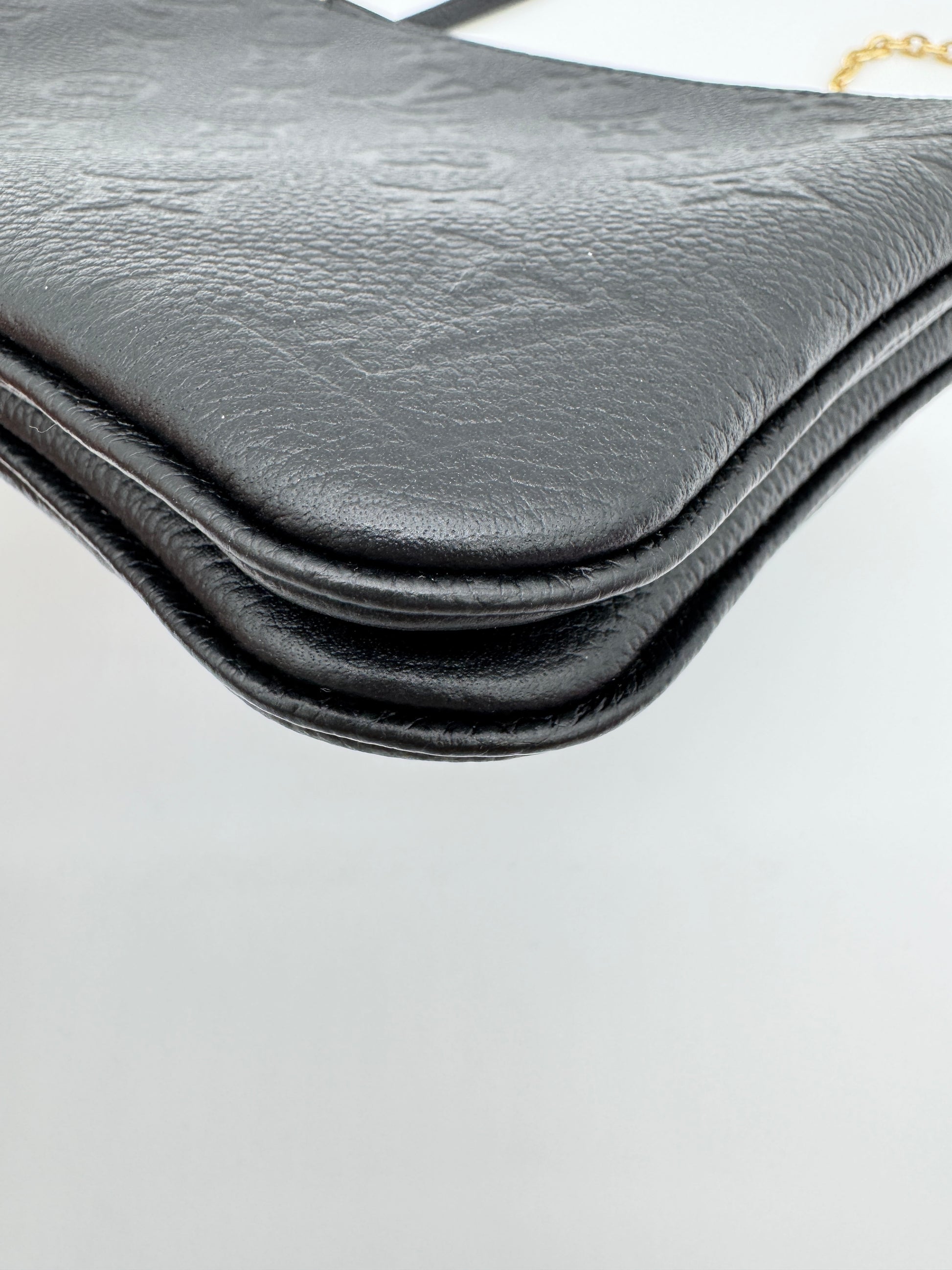 Louis Vuitton Double Zip Pochette Empreinte Black