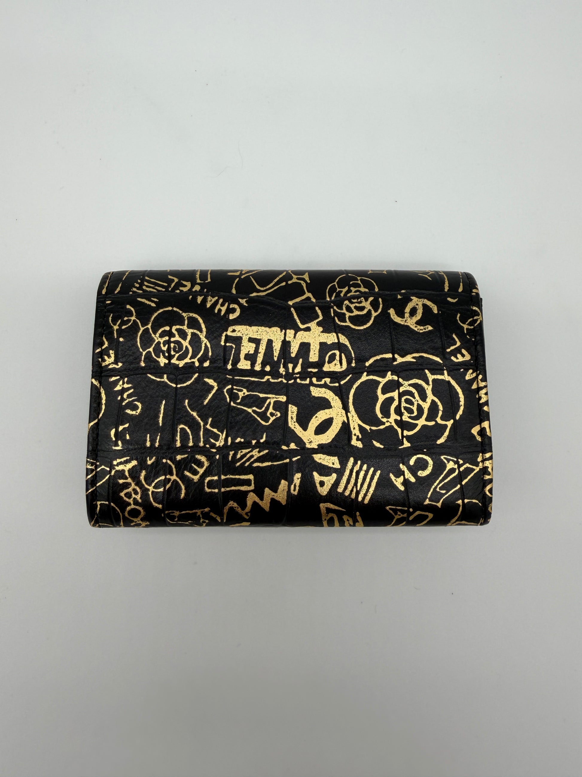 Chanel Reissue Croc Graffiti Flap Card Holder