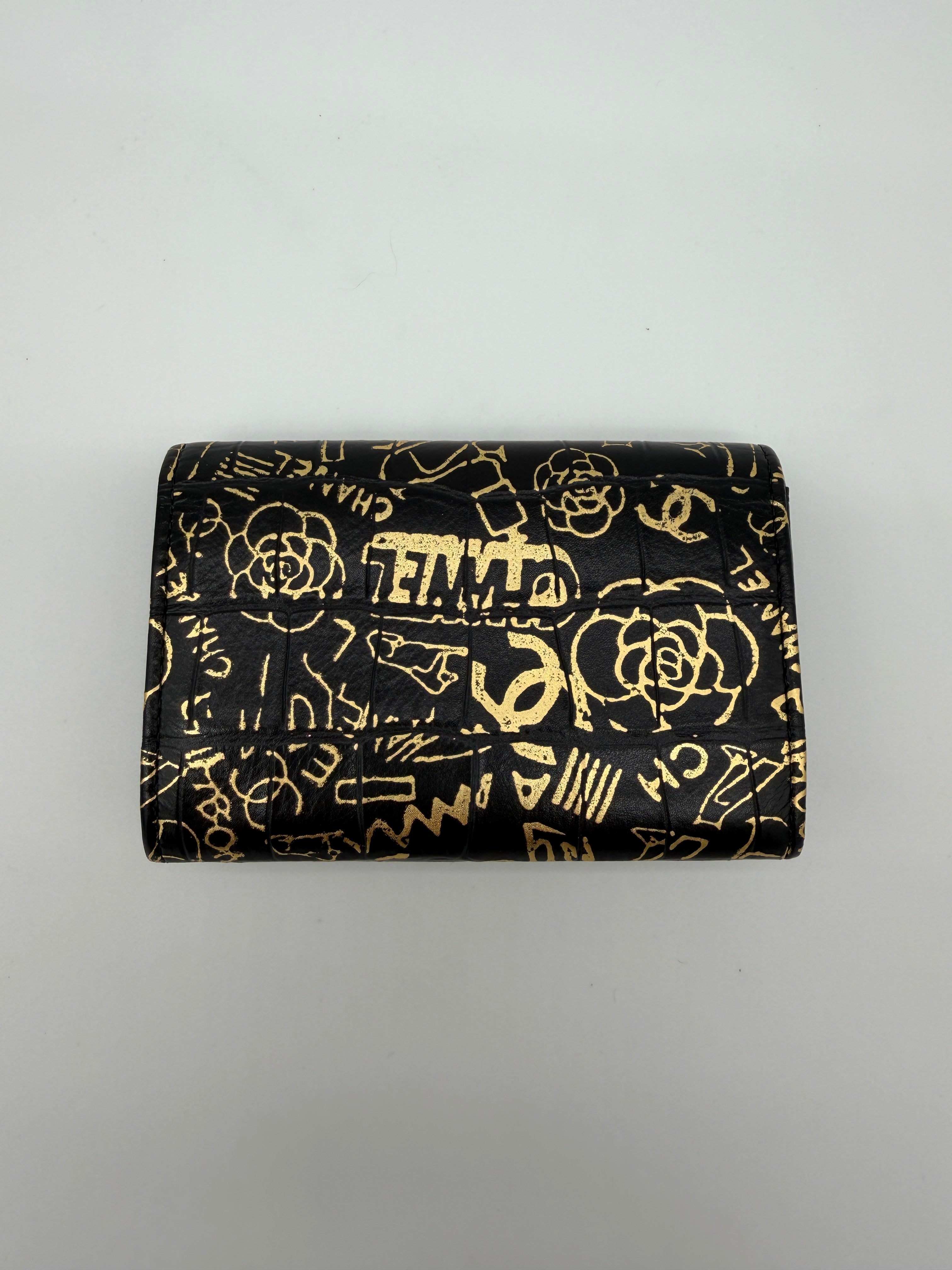 Chanel Reissue Croc Graffiti Flap Card Holder