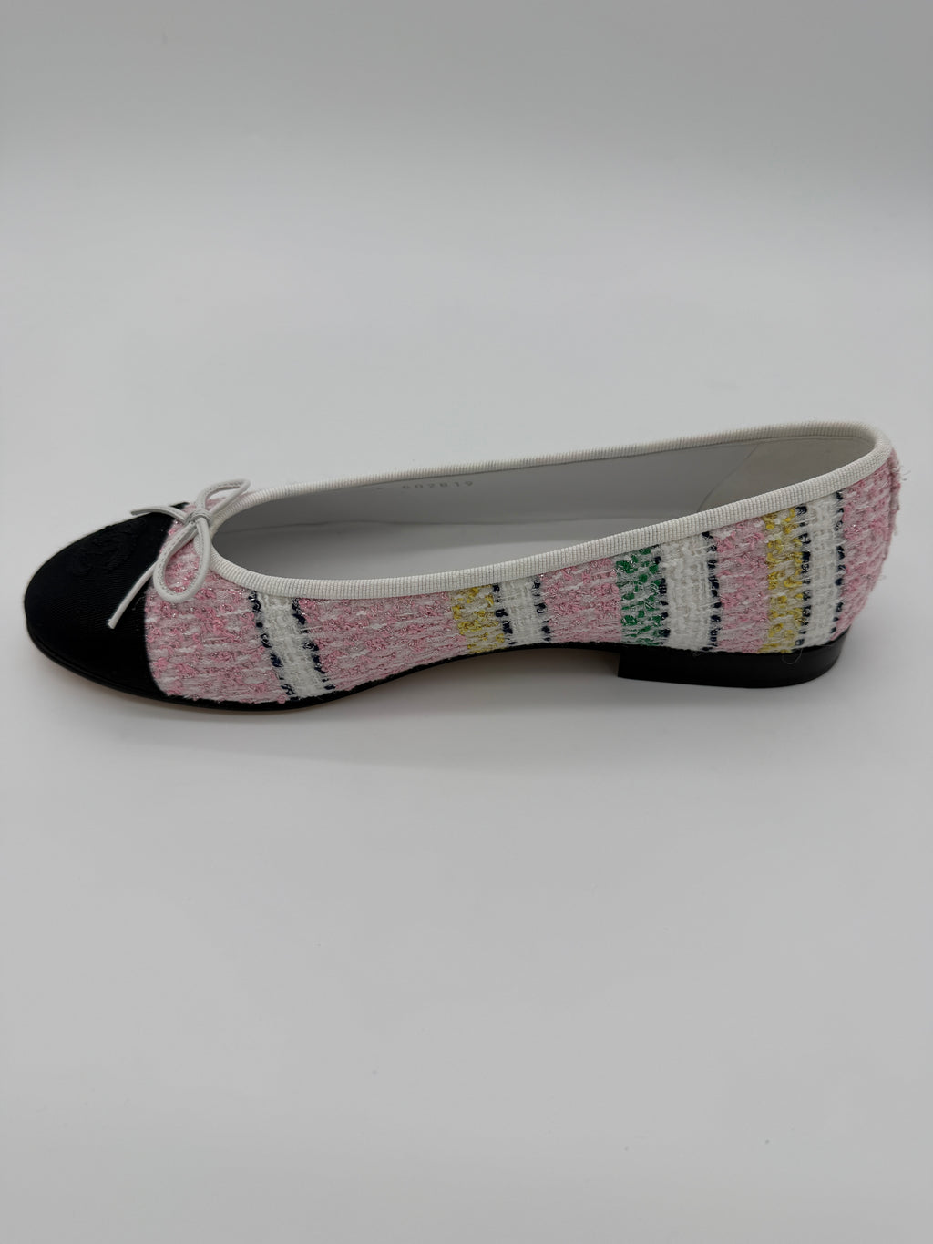 Chanel Tweed Cap Toe Ballet Flats Size 39C