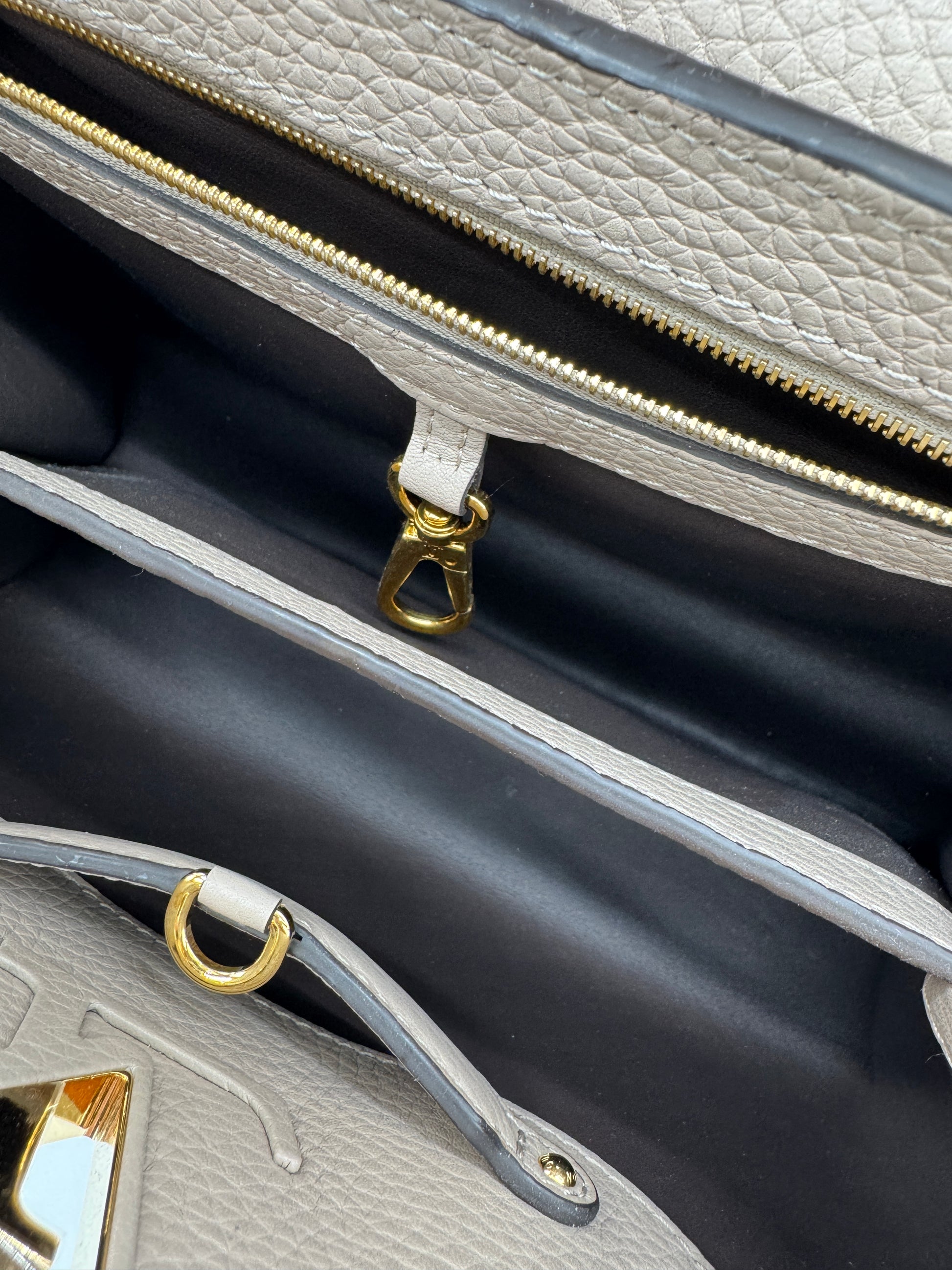 Louis Vuitton Capucines PM Taurillon Galet Leather & Python