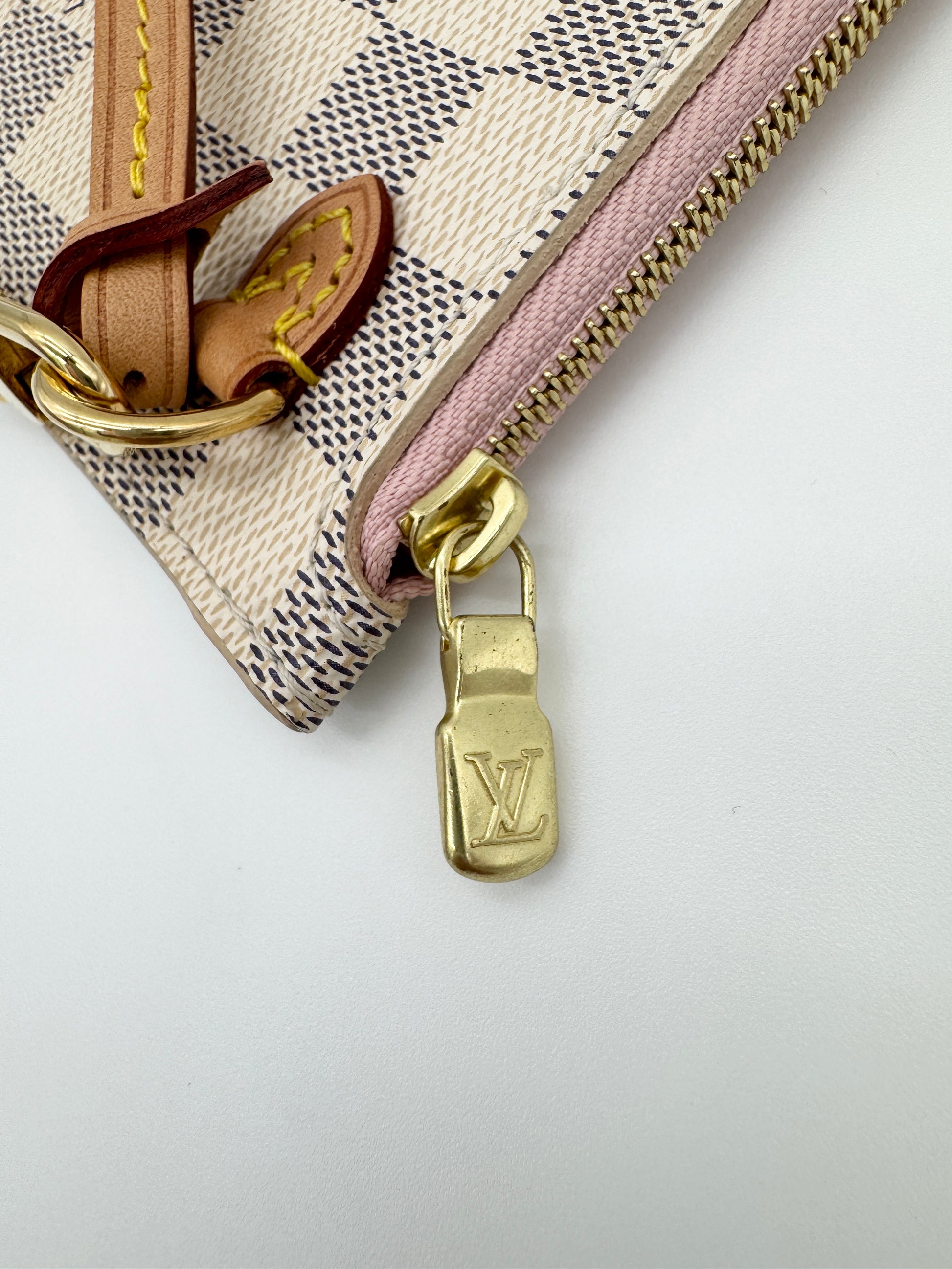 Louis Vuitton Neverfull Pochette MM/GM Damier Azur