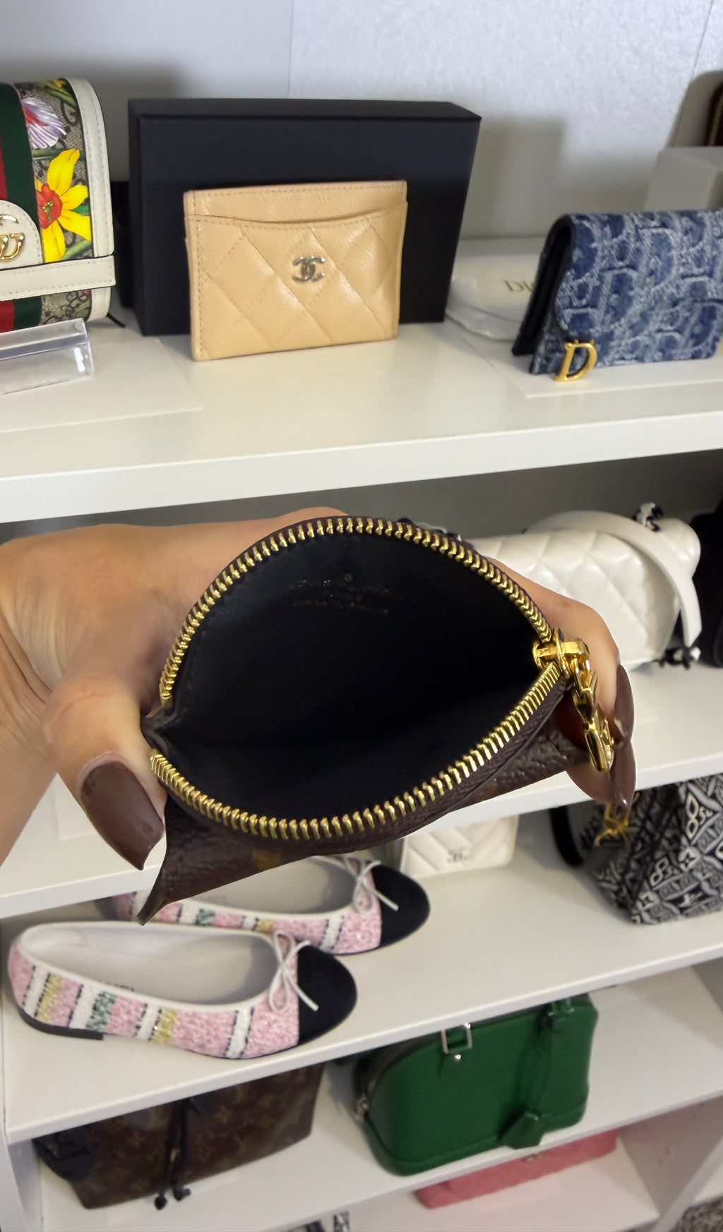 Louis Vuitton Monogram Round Coin Pouch with Belt Loop