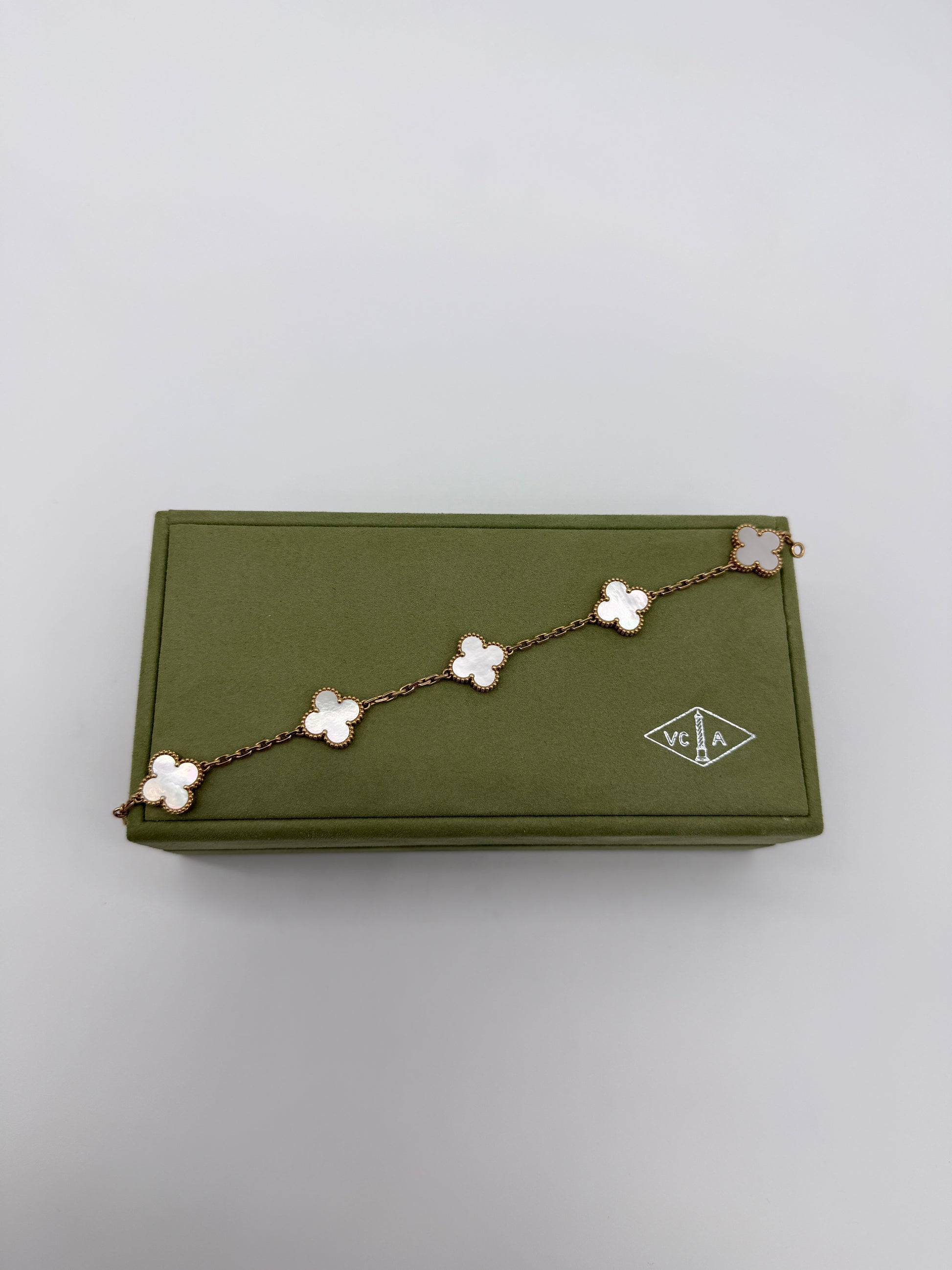 Van Cleef & Arpels Vintage Alhambra Mother of Pearl 5 Motif Bracelet