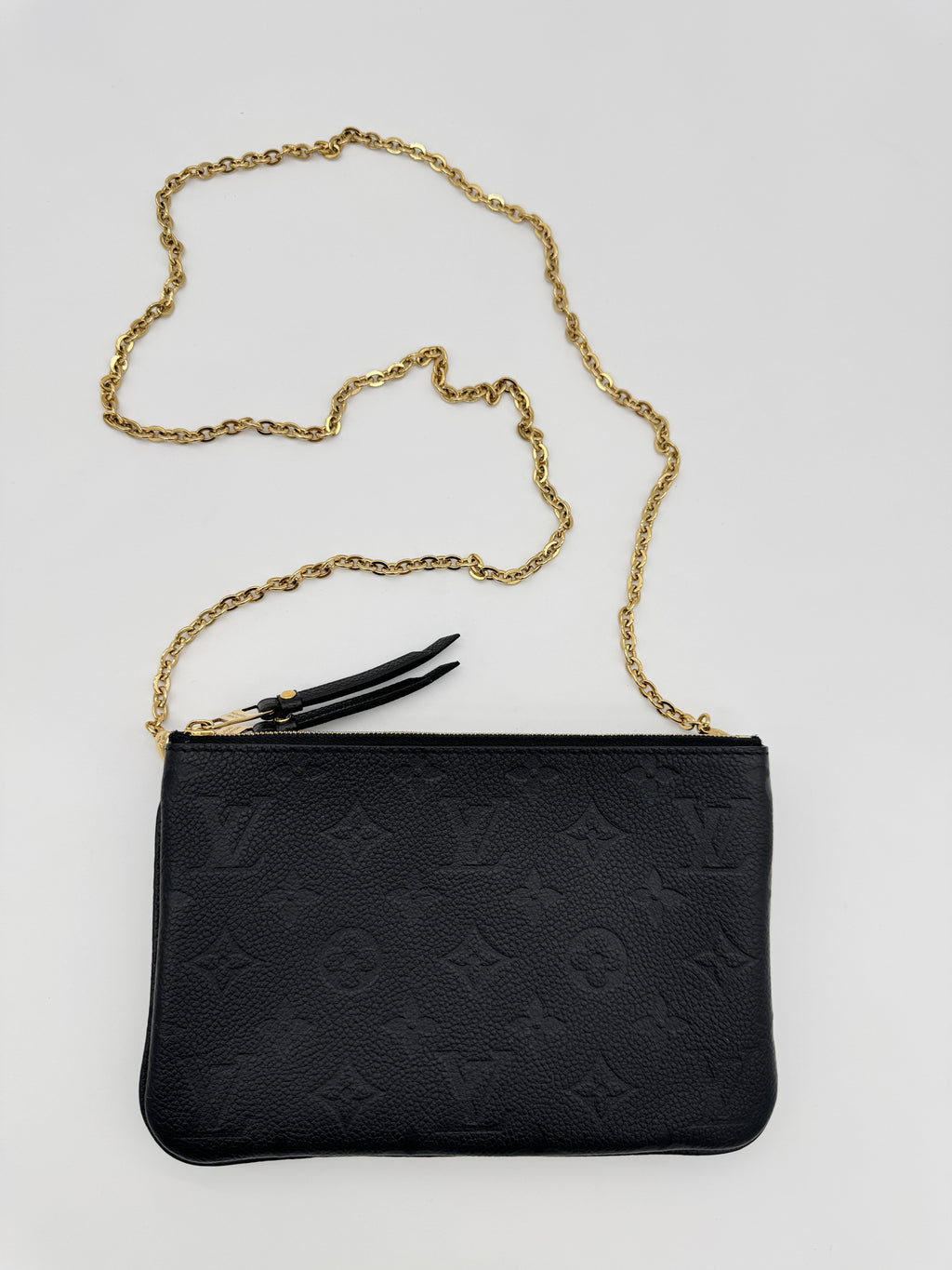 Louis Vuitton Double Zip Pochette Empreinte Black