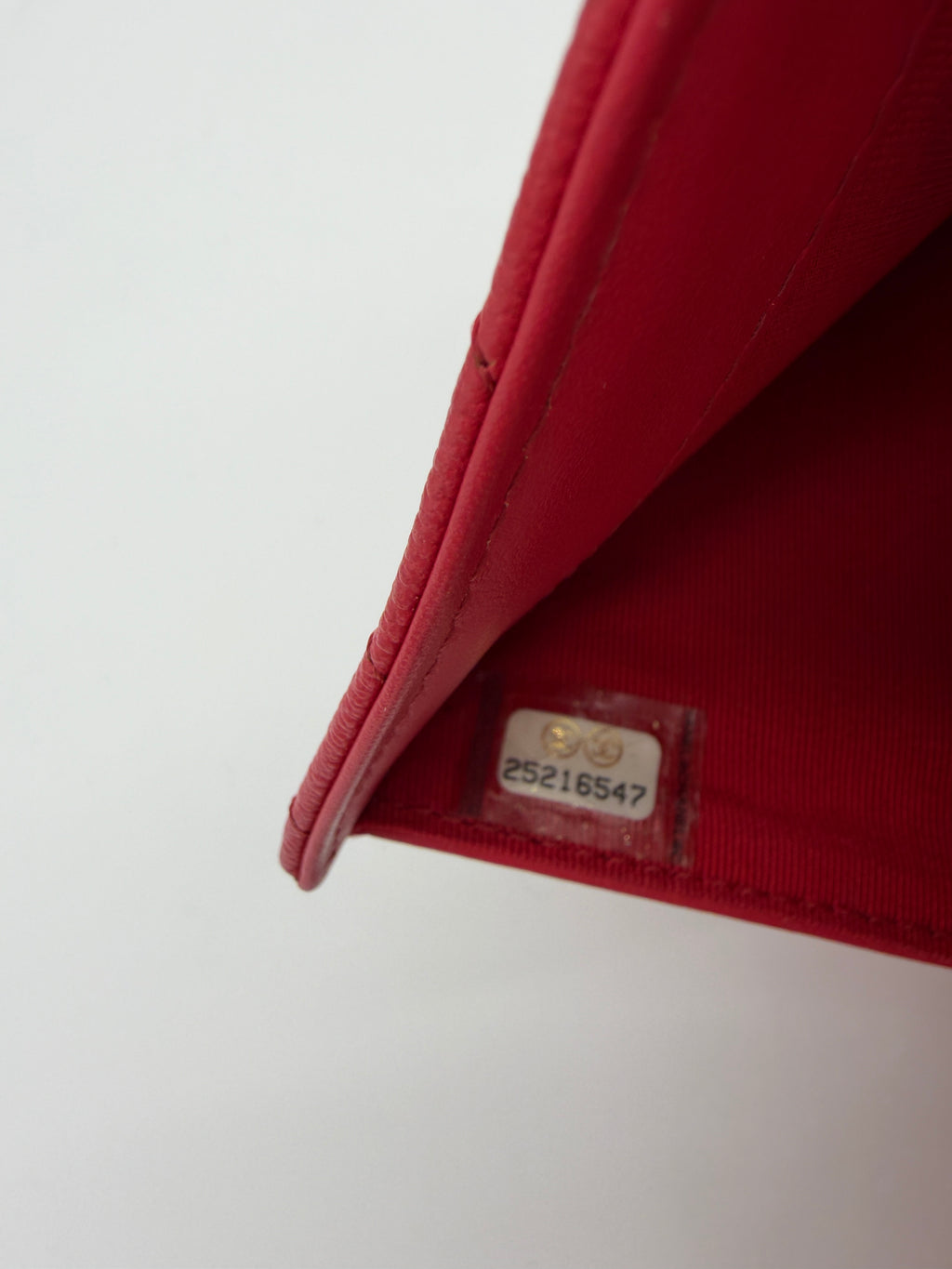 Chanel Chevron Red Flap Wallet