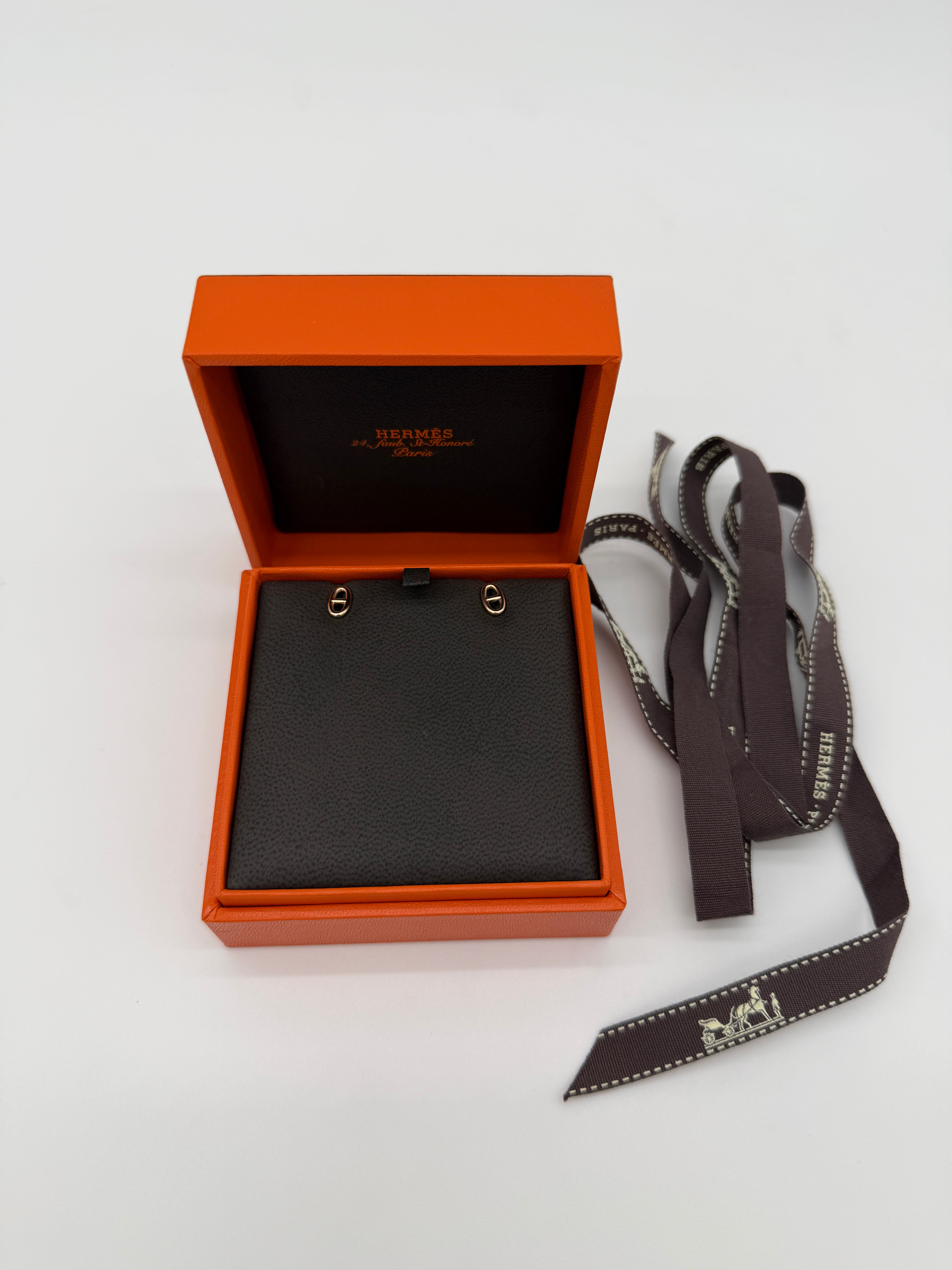 Hermes Rose Gold Earrings