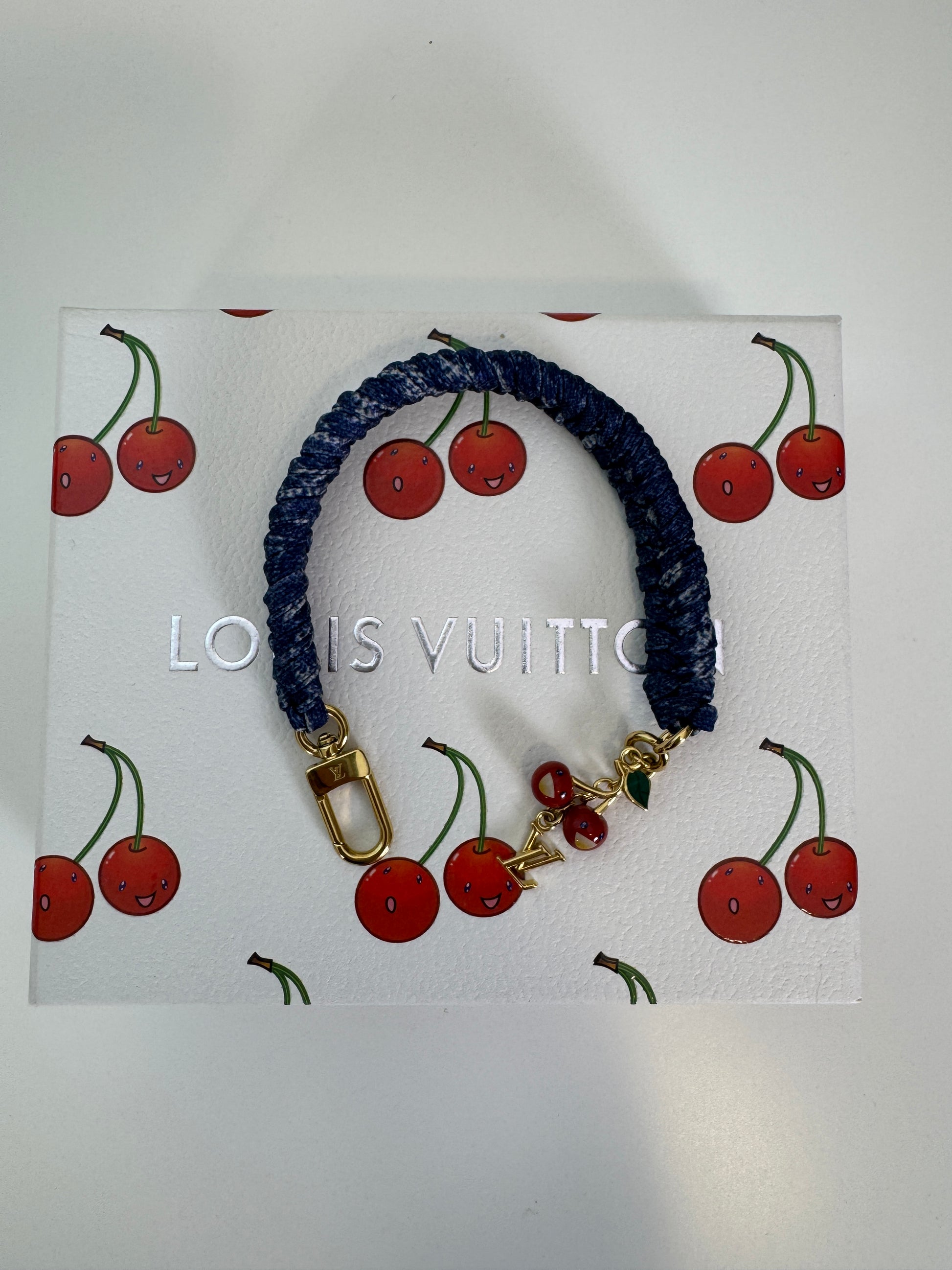 Louis Vuitton x Murakami Cherry Tressage Denim Bracelet