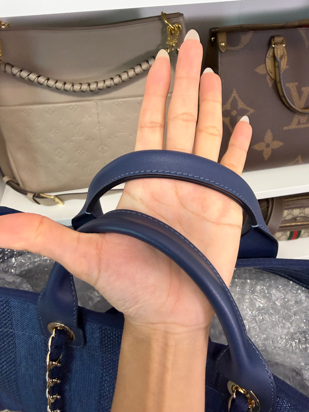 Chanel Large Deauville Denim Tote