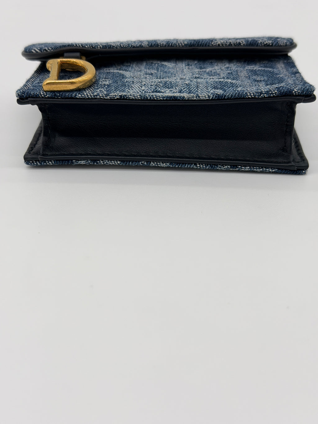 Christian Dior Saddle Bloom Denim Cardholder