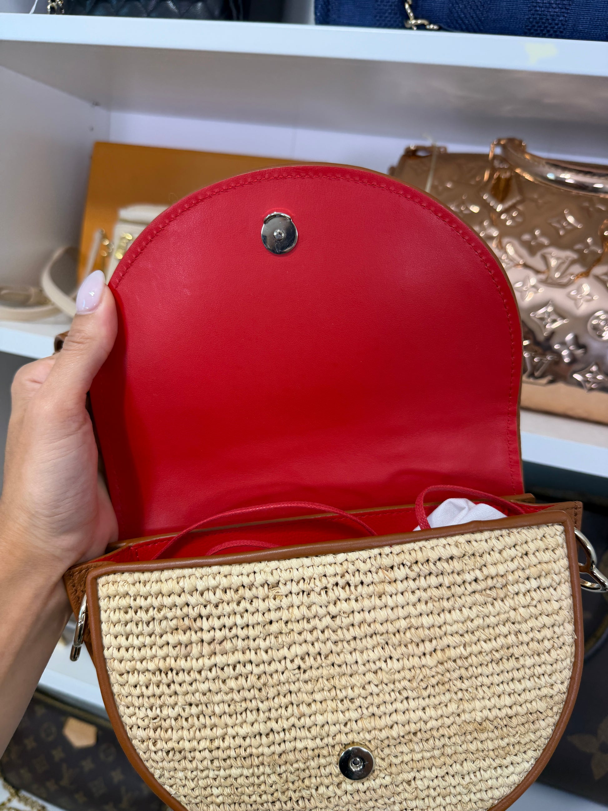 Christian Louboutin Raffia Crossbody