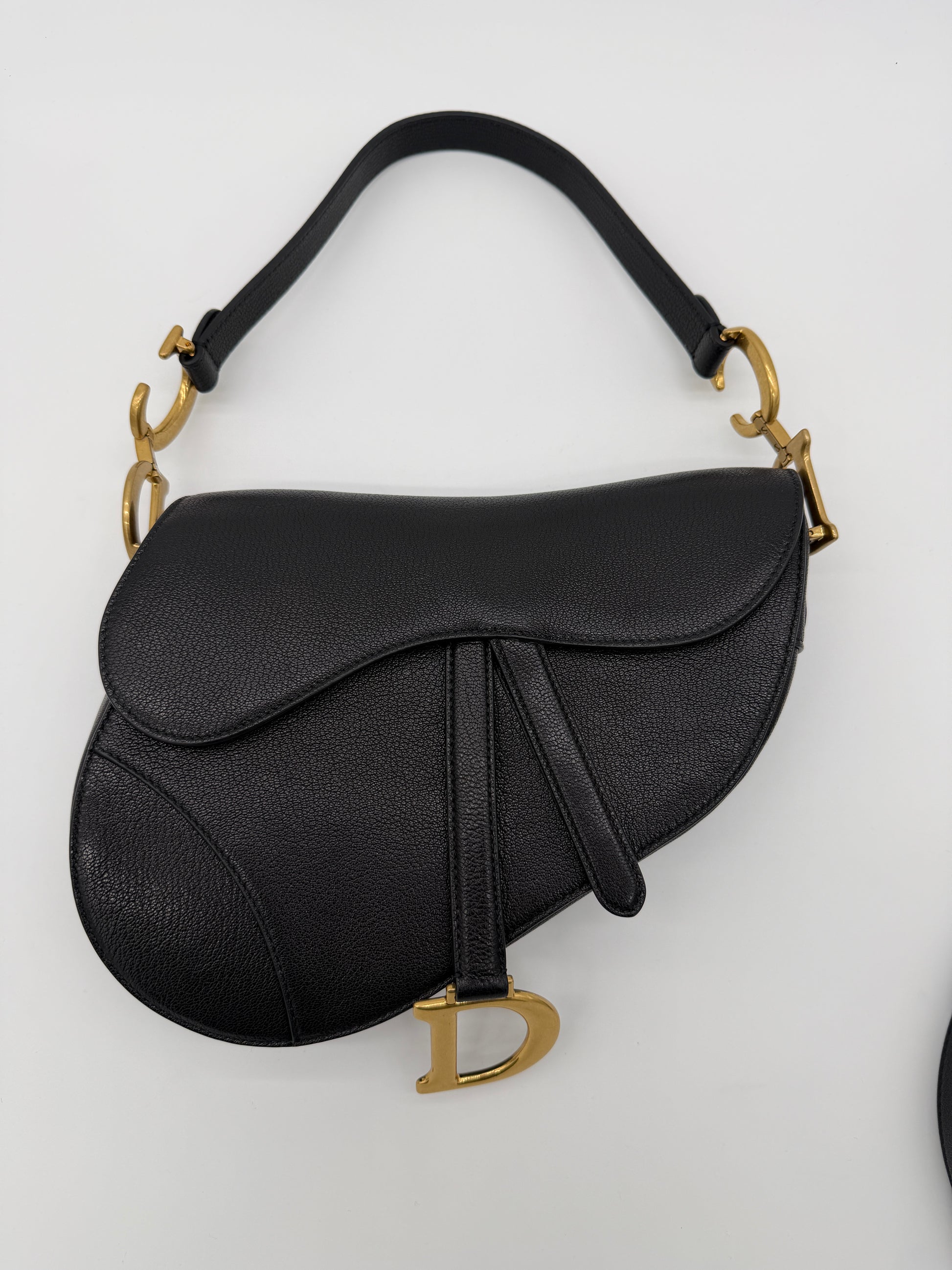 Christian Dior Black Saddle Bag