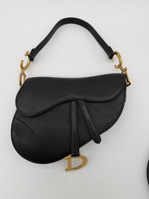 Christian Dior Black Saddle Bag