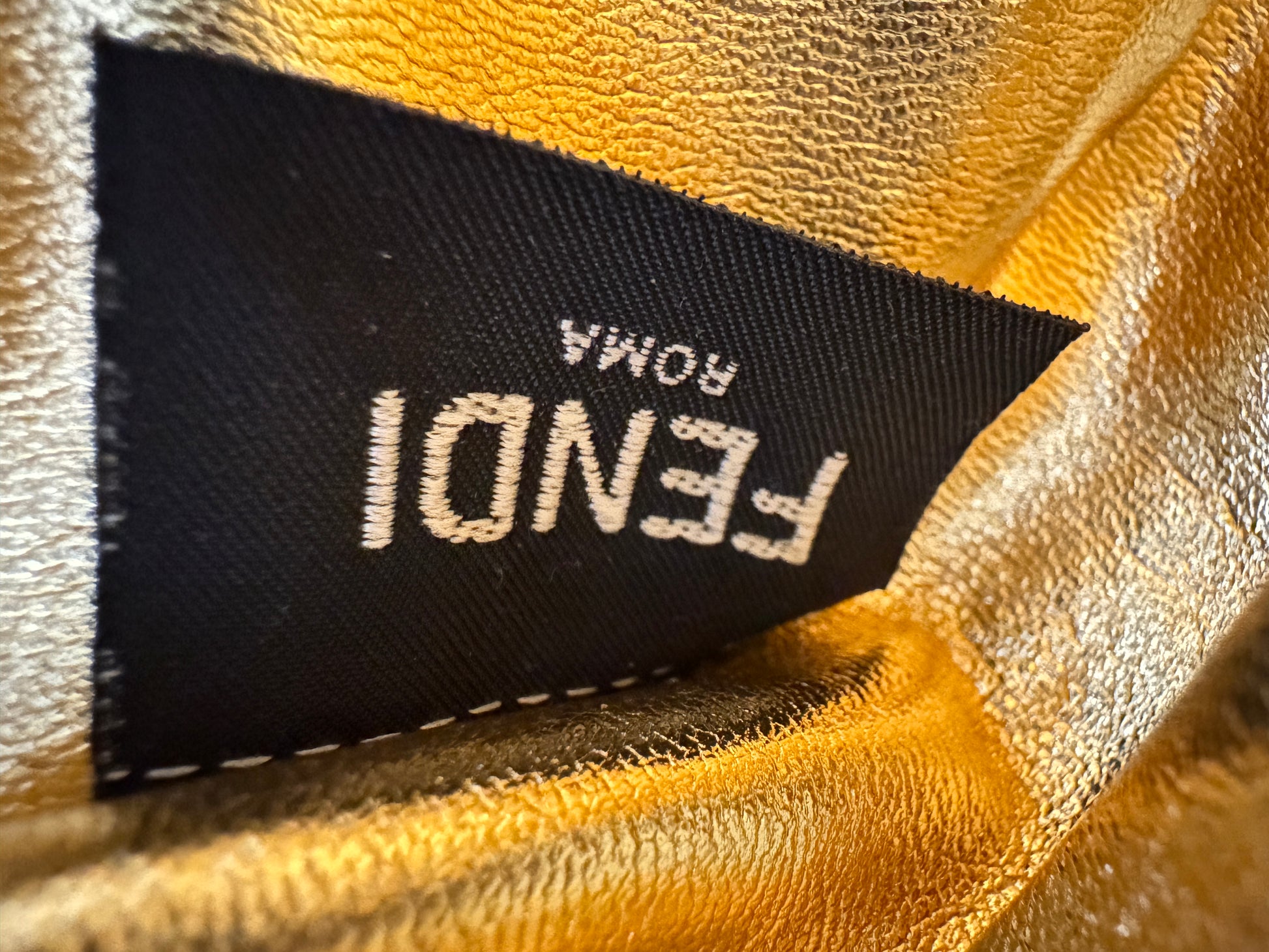 Fendi Fendigraphy Nano Black Leather Charm Bag