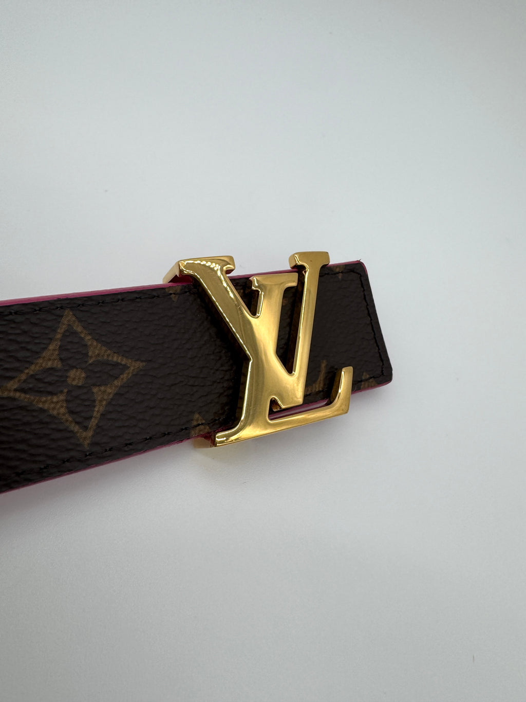 Louis Vuitton Initiales 30mm Reversible Belt Monogram and Pink