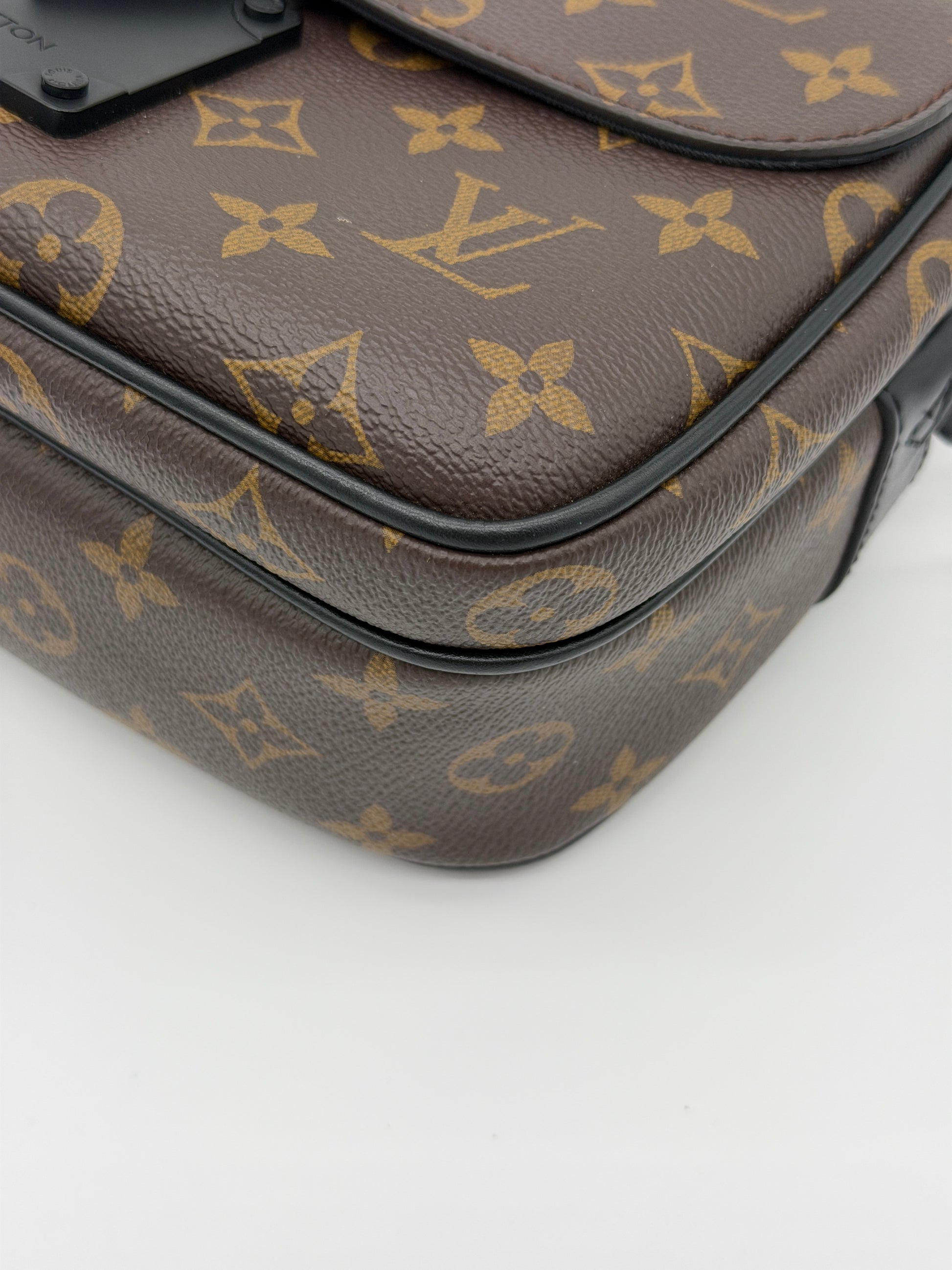 Louis Vuitton Monogram Macassar S-Lock Messenger Bag