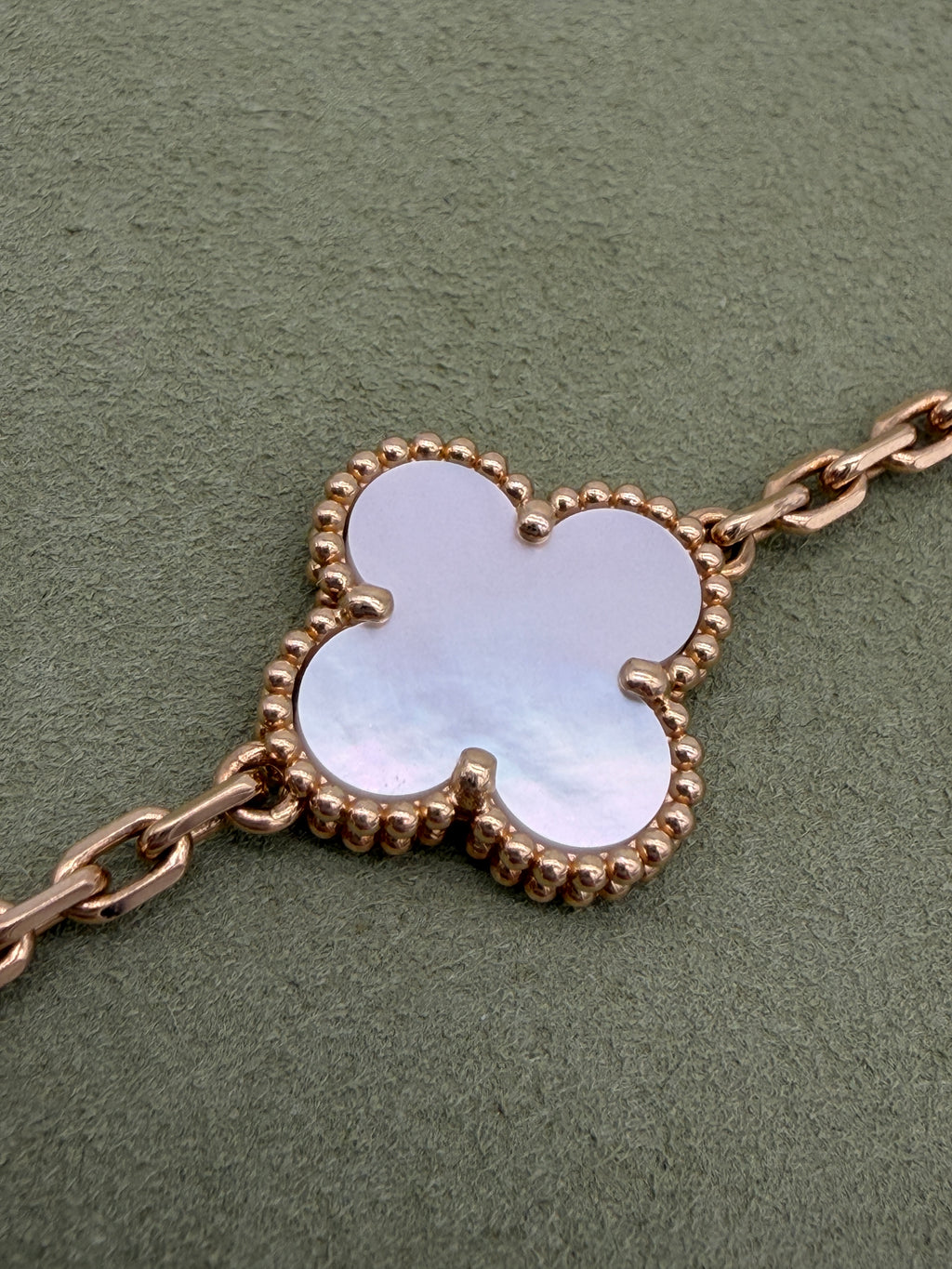 Van Cleef & Arpels Vintage Alhambra Mother of Pearl 5 Motif Bracelet