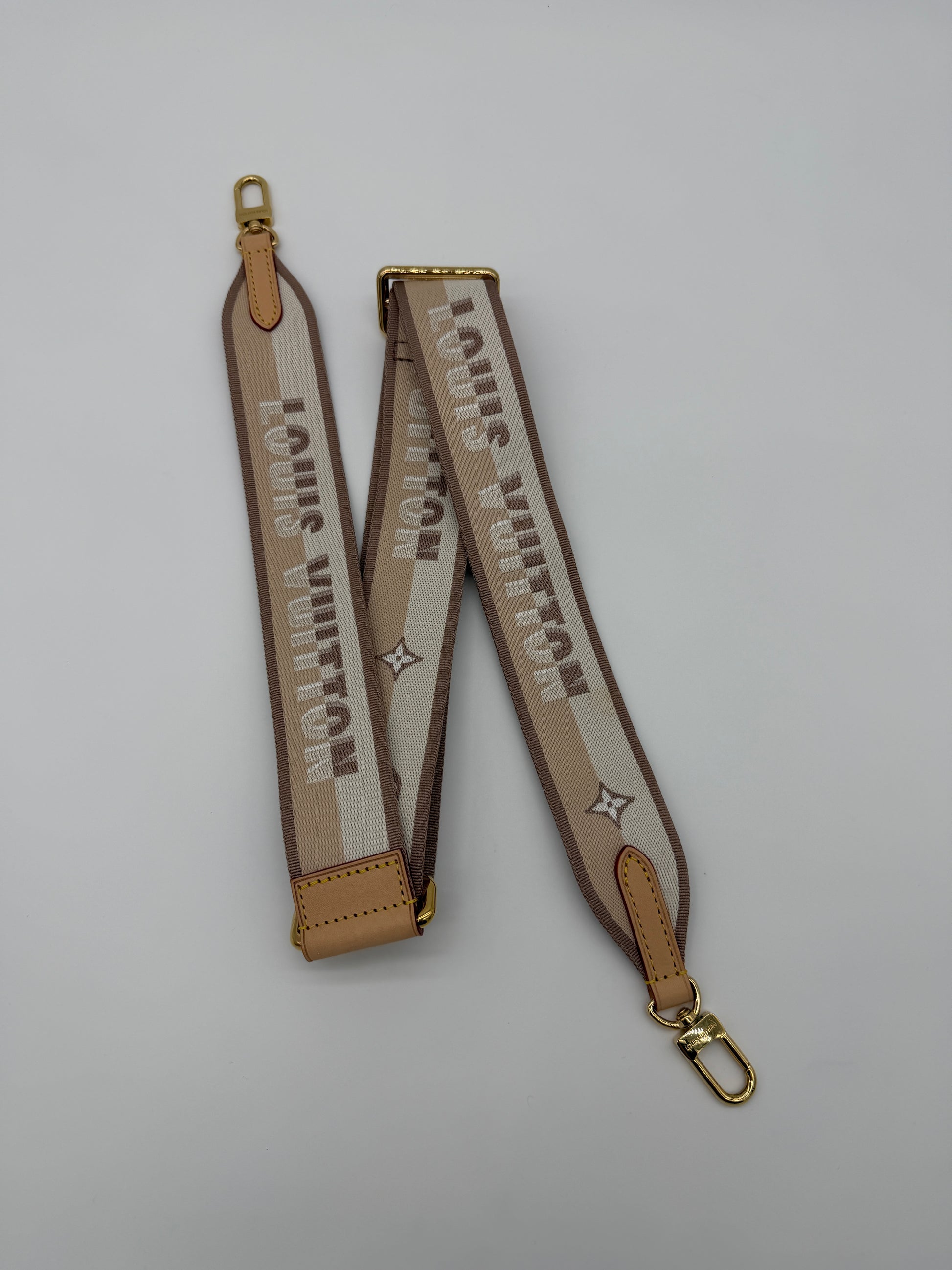 Louis Vuitton Adjustable Brown and Beige Guitar Strap