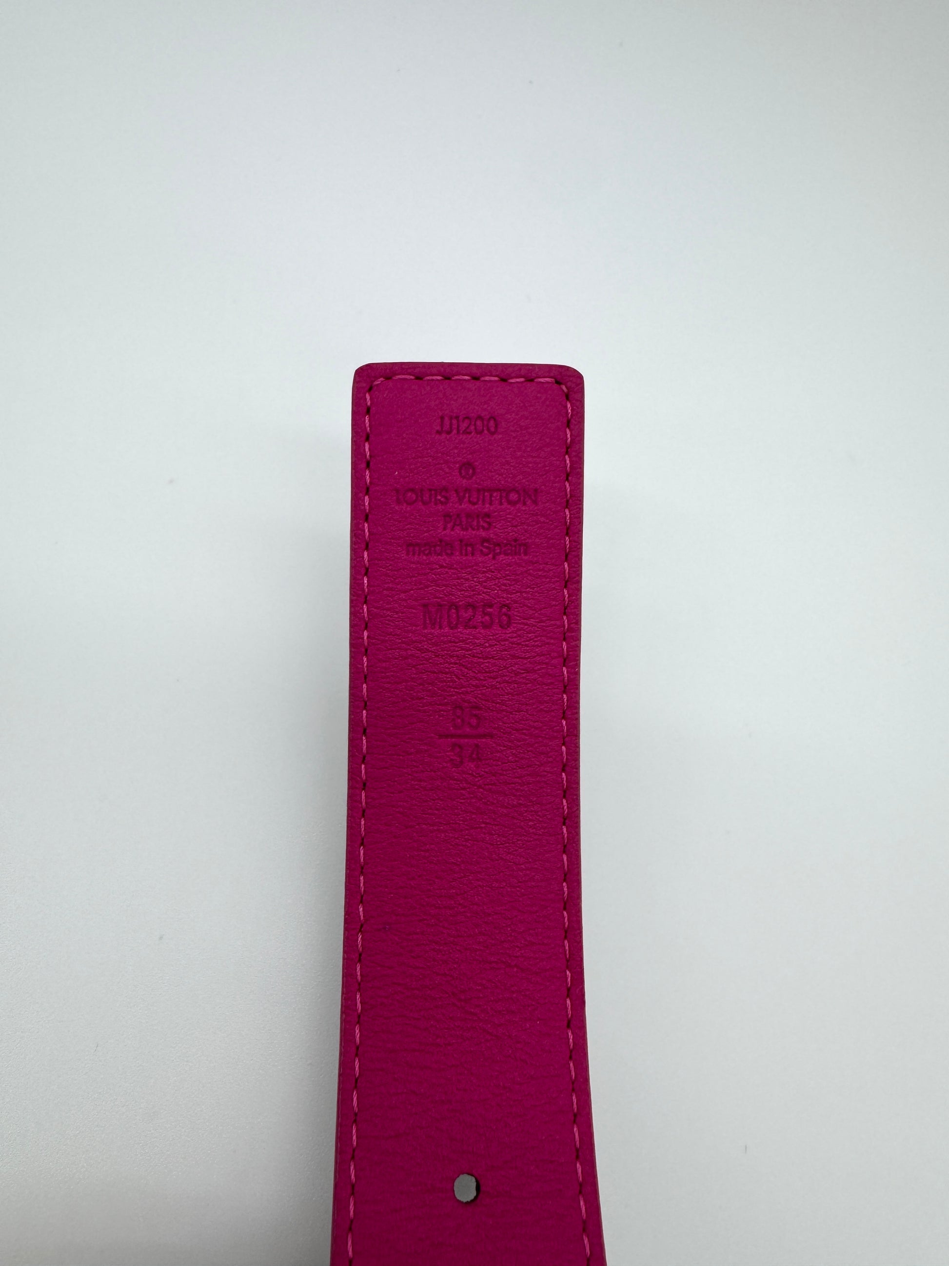 Louis Vuitton Initiales 30mm Reversible Belt Monogram and Pink