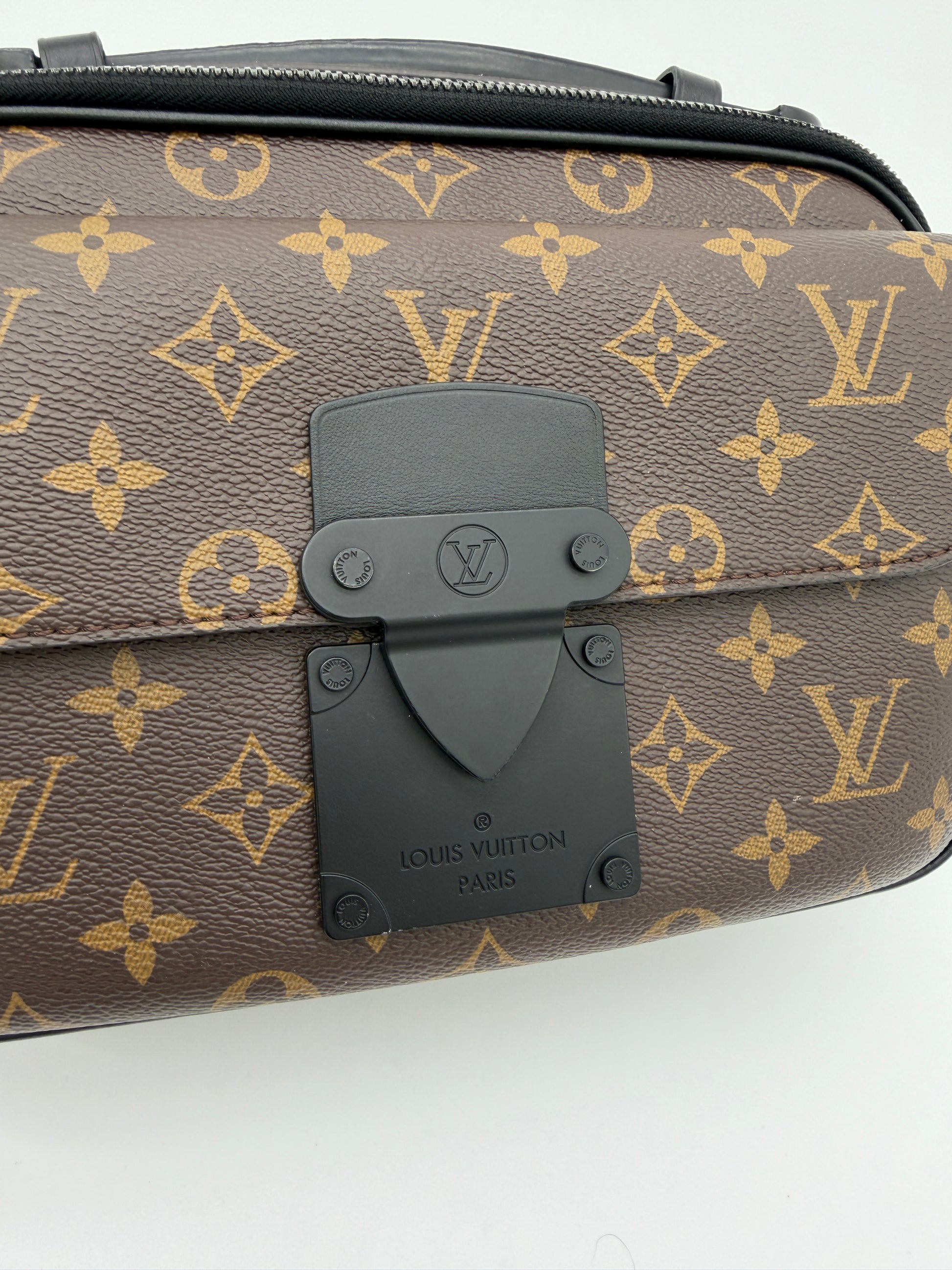 Louis Vuitton Monogram Macassar S-Lock Messenger Bag