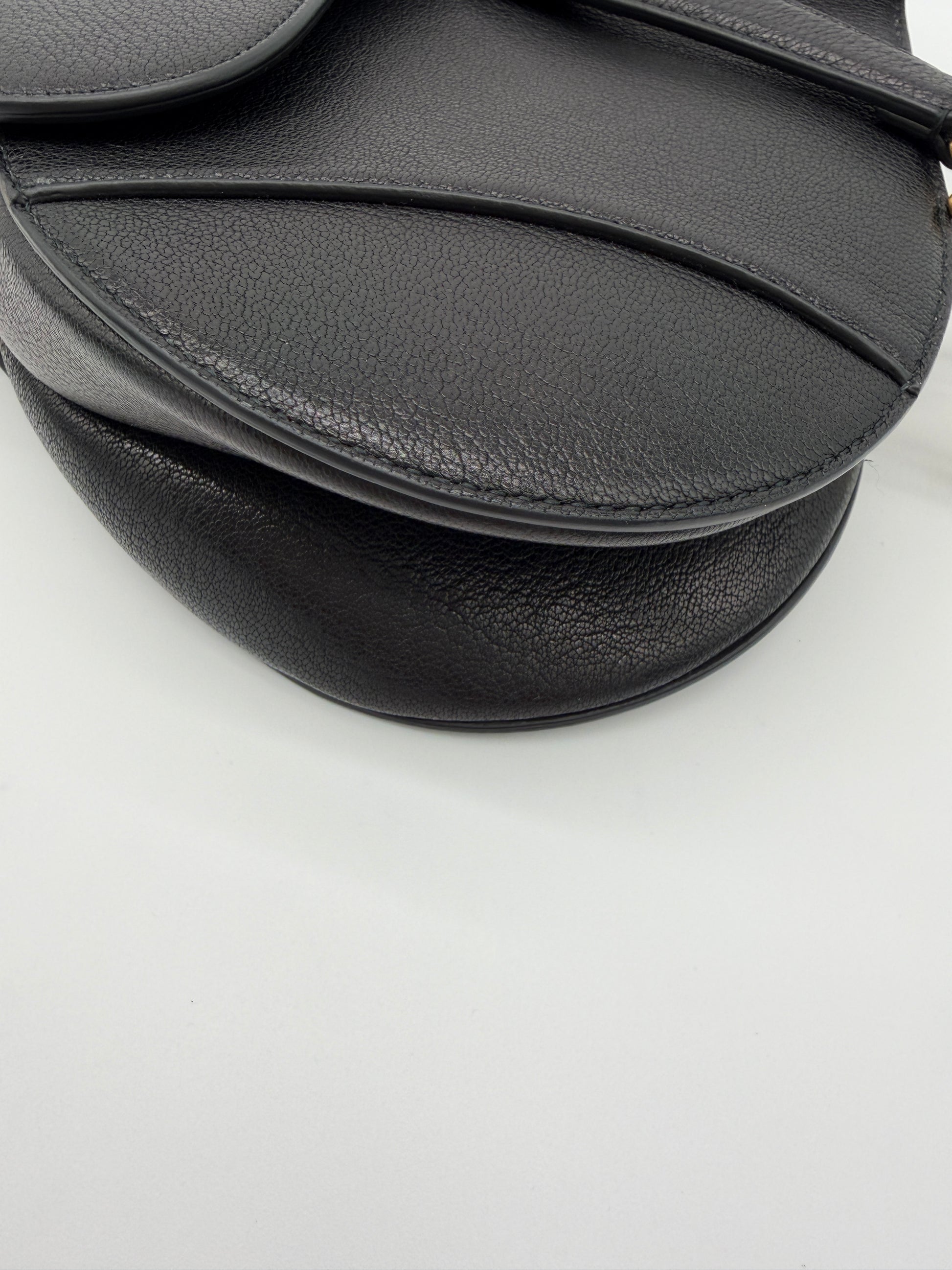 Christian Dior Black Saddle Bag