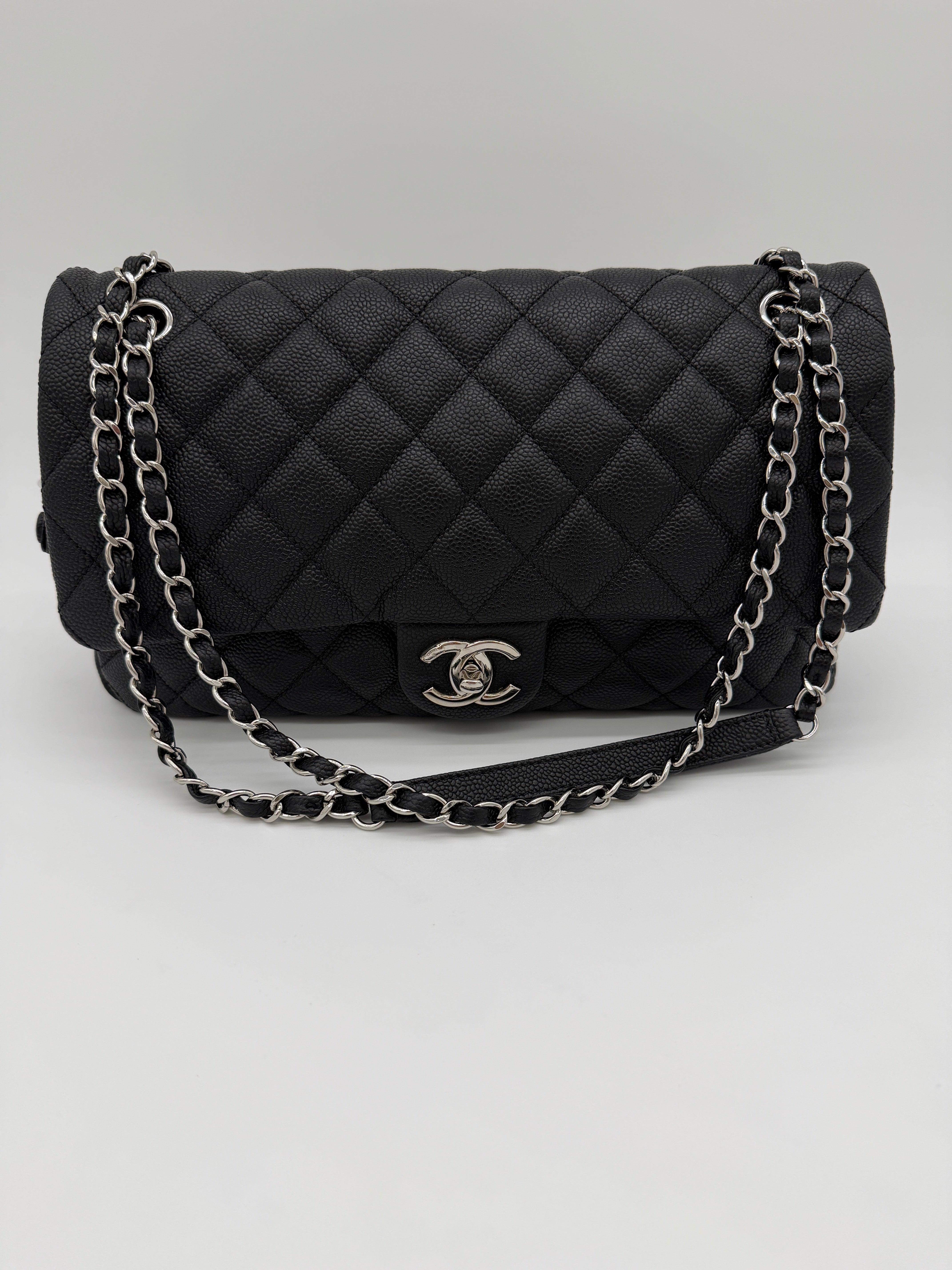 Chanel Jumbo Caviar Easy Flap Bag