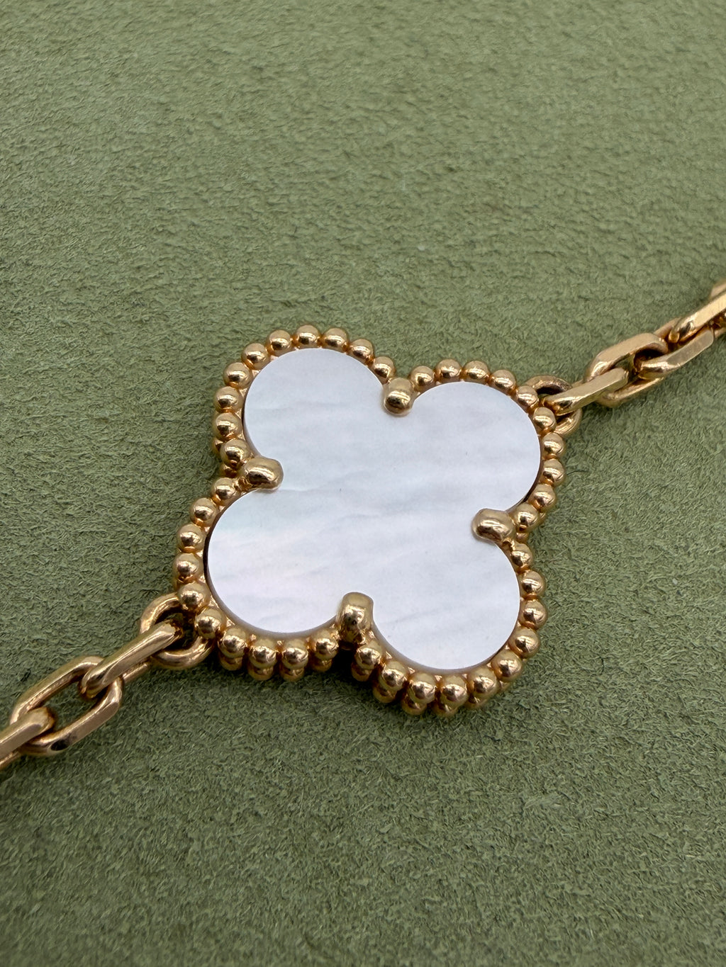 Van Cleef & Arpels Vintage Alhambra Mother of Pearl 5 Motif Bracelet