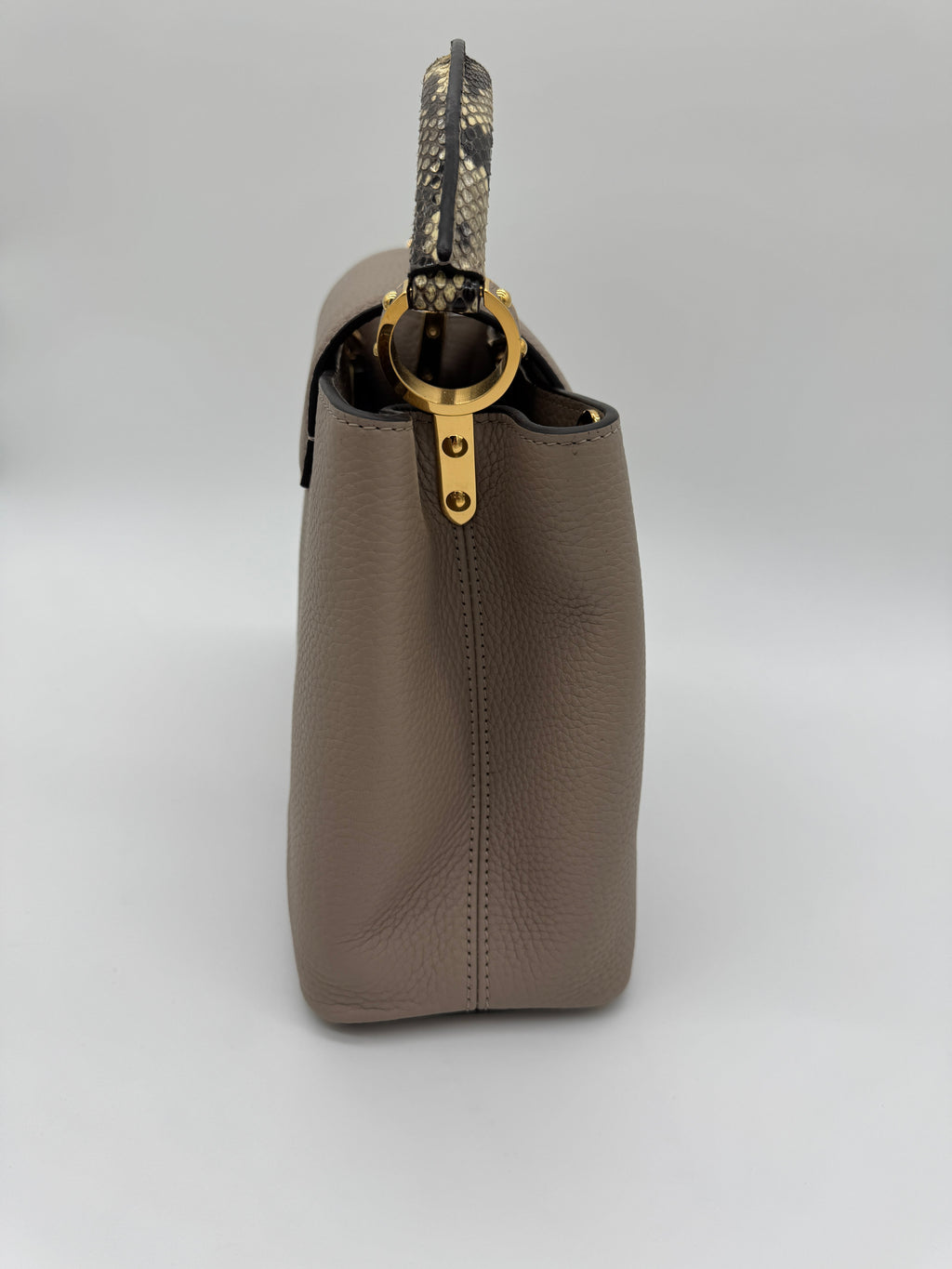 Louis Vuitton Capucines PM Taurillon Galet Leather & Python