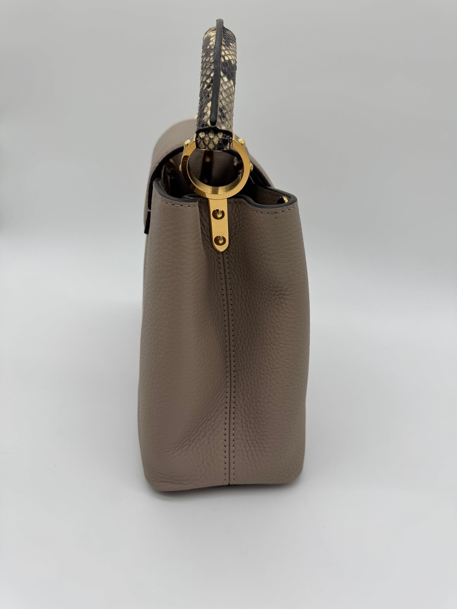 Louis Vuitton Capucines PM Taurillon Galet Leather & Python