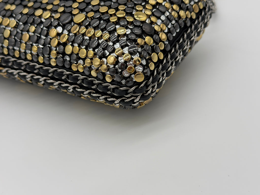 Chanel Studded Chain Around CC Evening Clutch