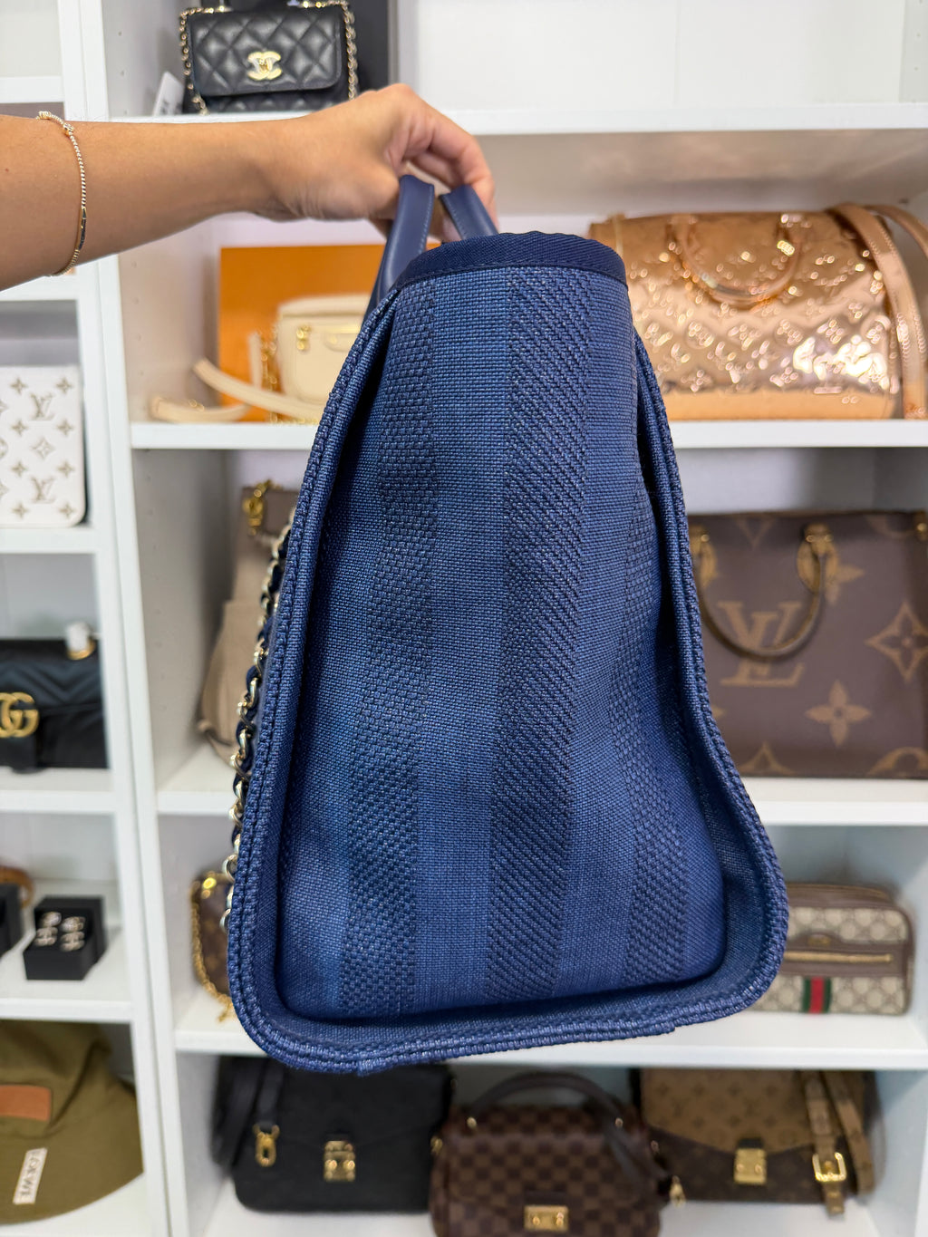 Chanel Large Deauville Denim Tote
