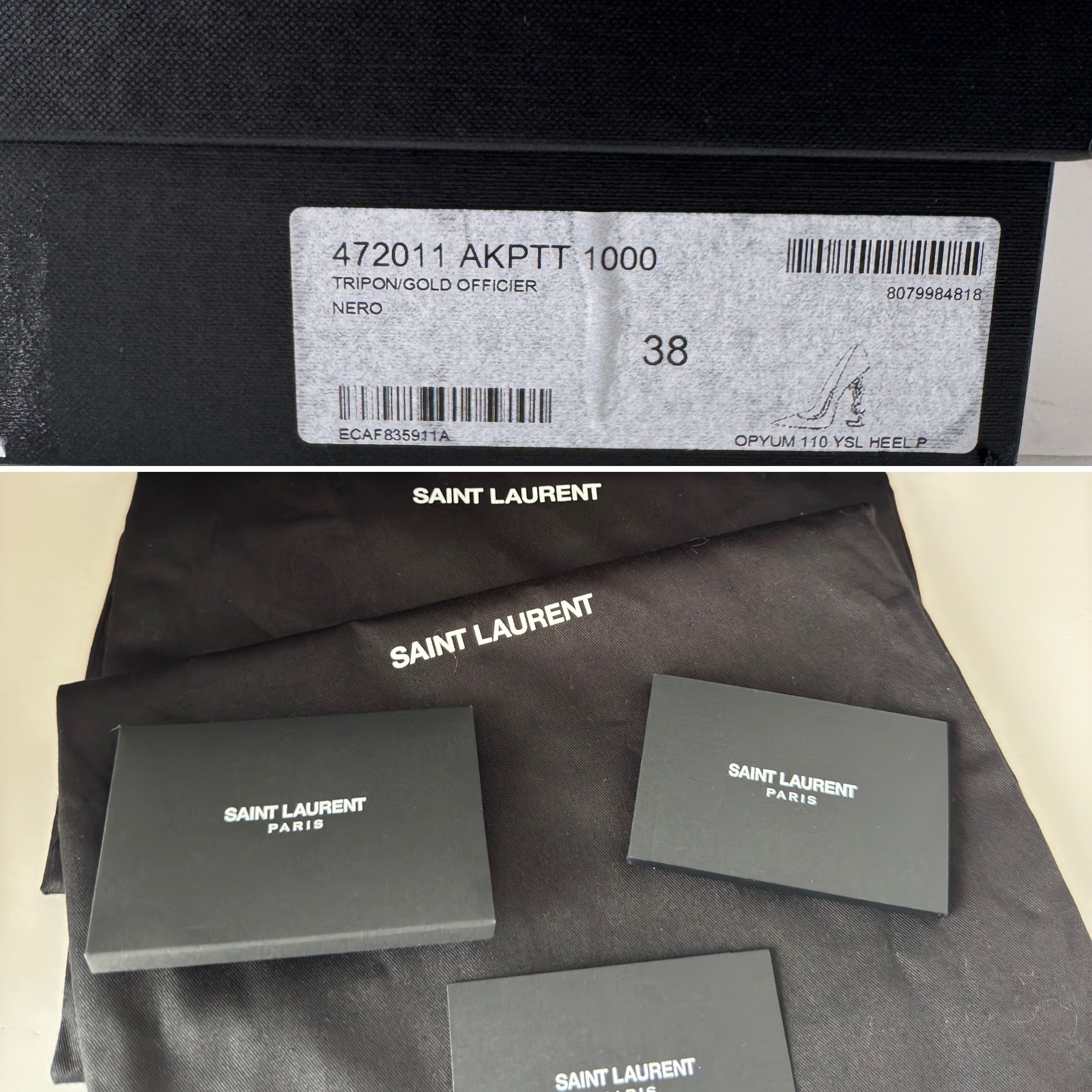 Saint Laurent Opyum 110mm Pumps Size 38