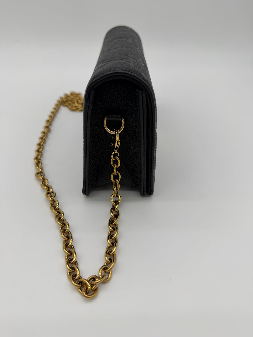 Louis Vuitton Lily Wallet on Chain Black Empreinte