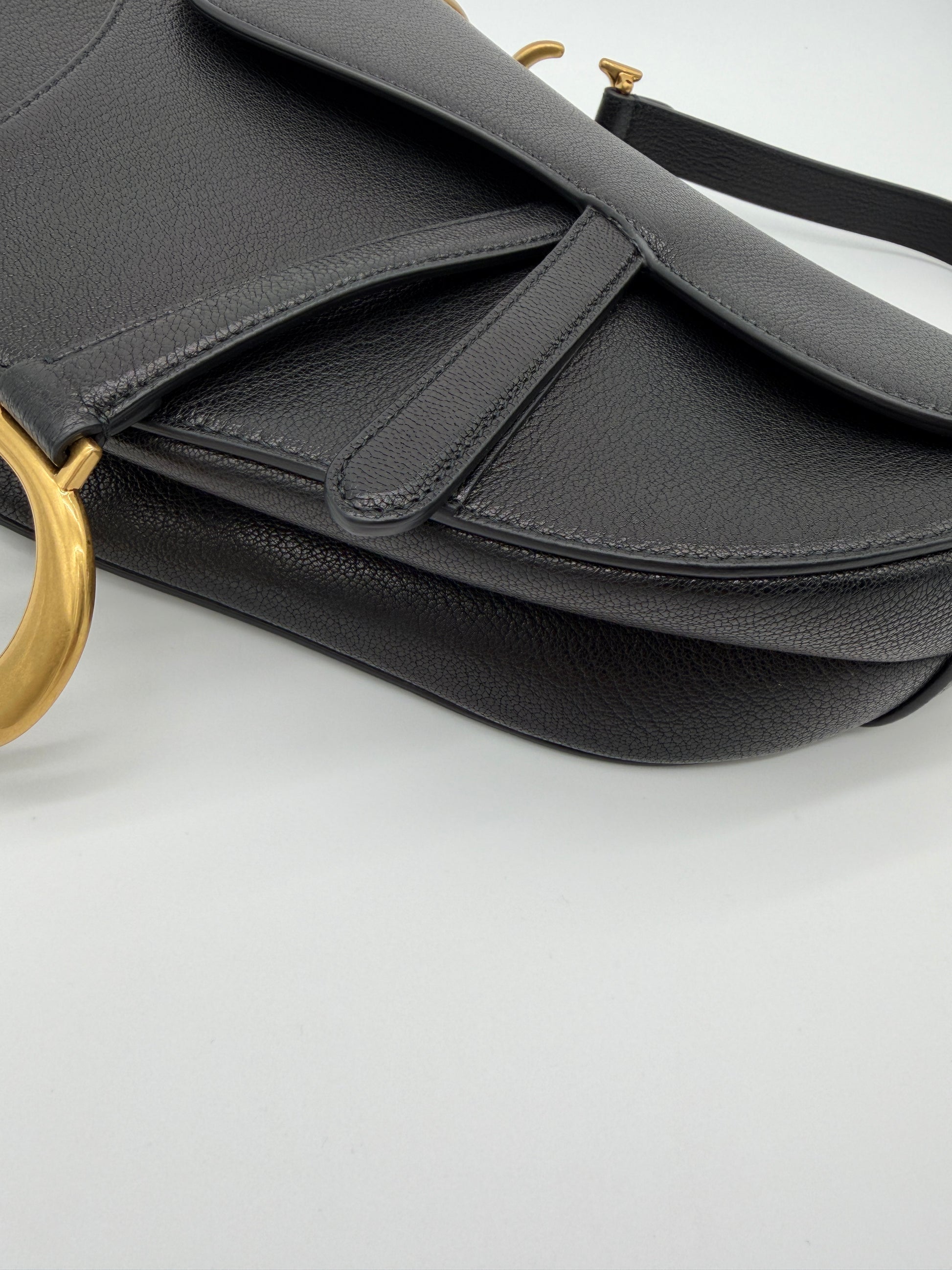 Christian Dior Black Saddle Bag