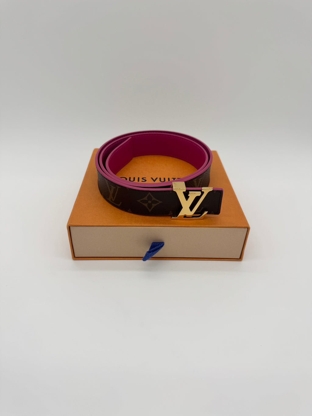 Louis Vuitton Initiales 30mm Reversible Belt Monogram and Pink