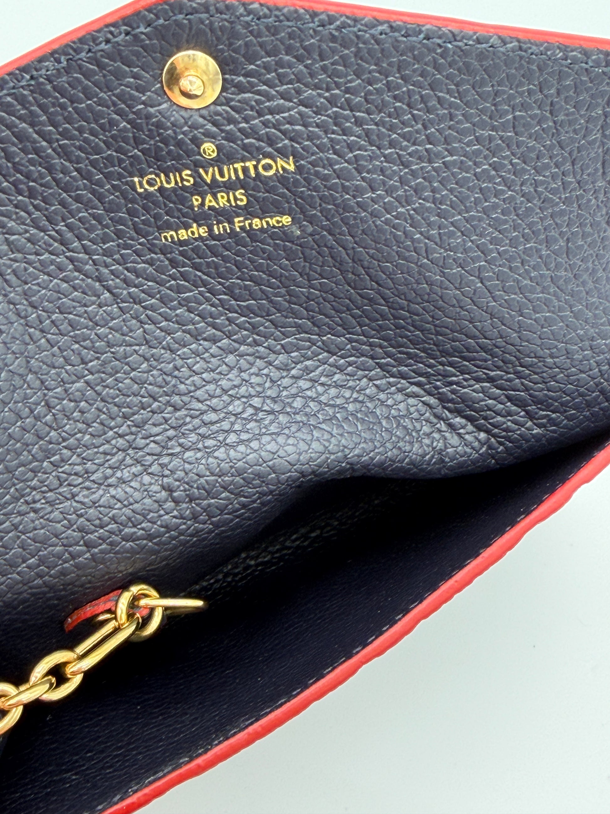 Louis Vuitton Marine Rouge Empreinte Key Pouch