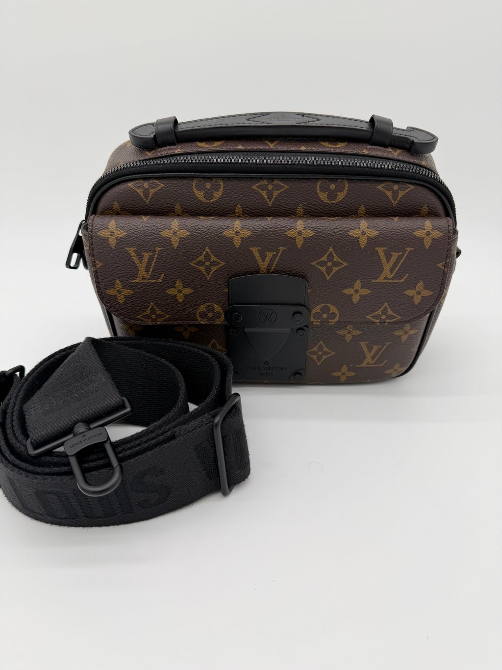 Louis Vuitton Monogram Macassar S-Lock Messenger Bag