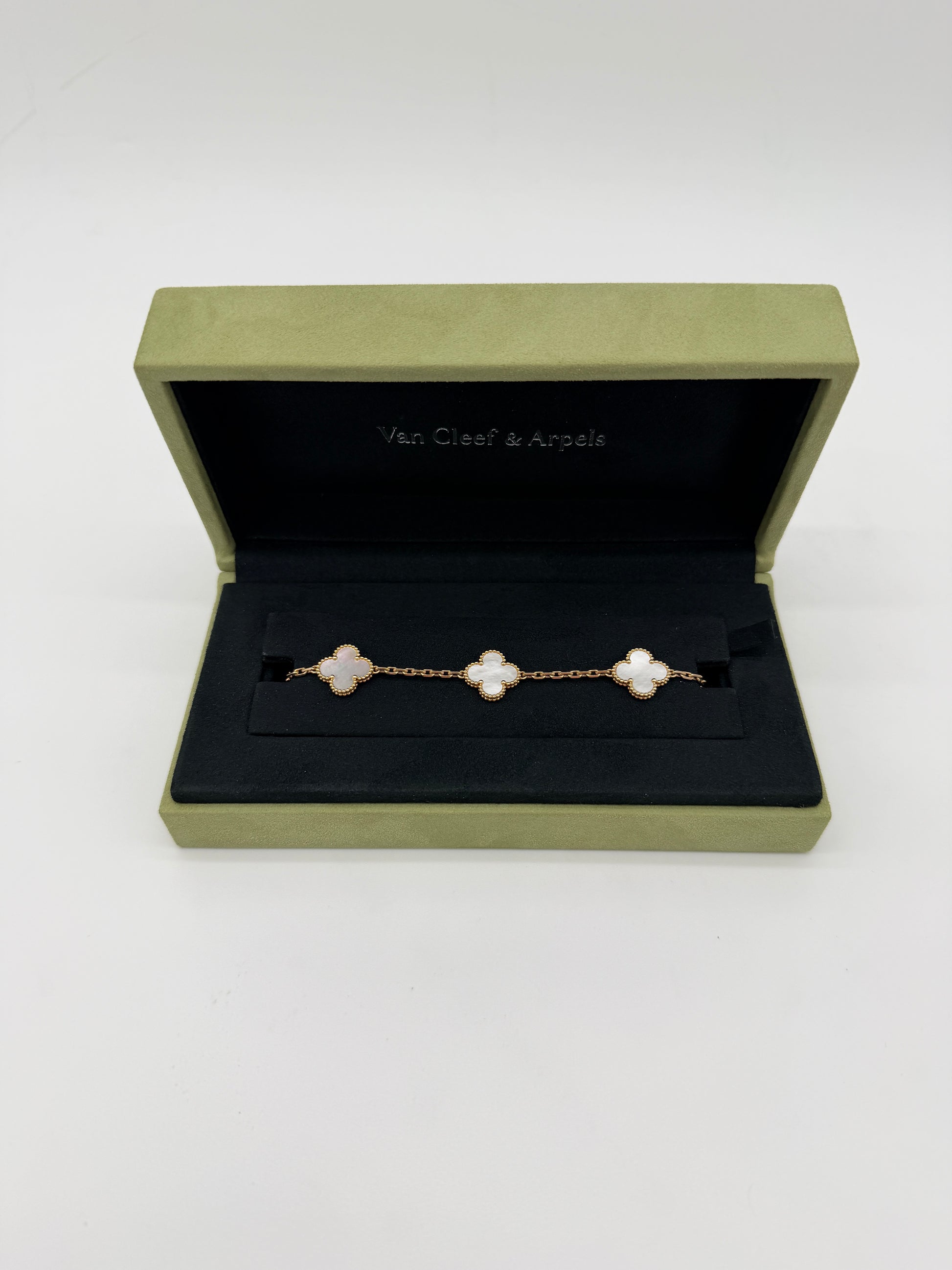 Van Cleef & Arpels Vintage Alhambra Mother of Pearl 5 Motif Bracelet